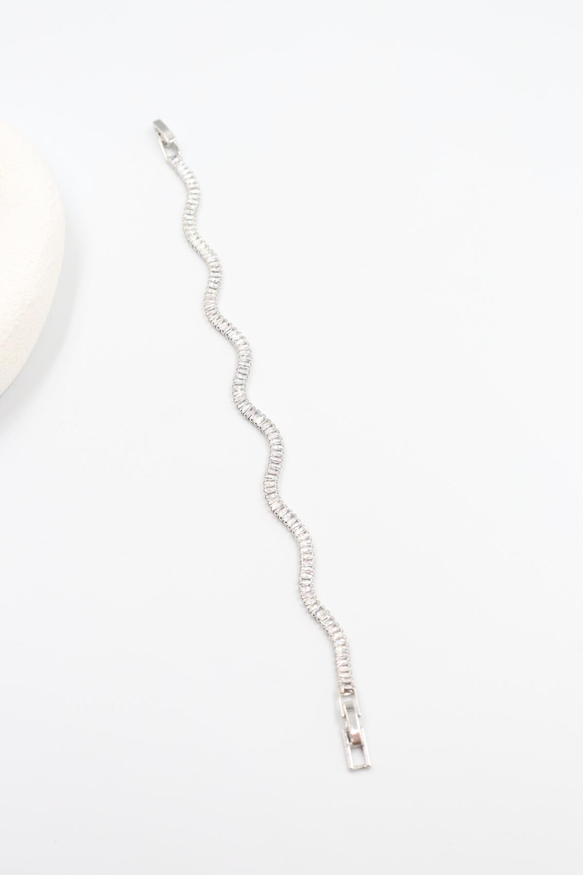 BY CANSU ACCESSORİES Tatiana Silver Bileklik