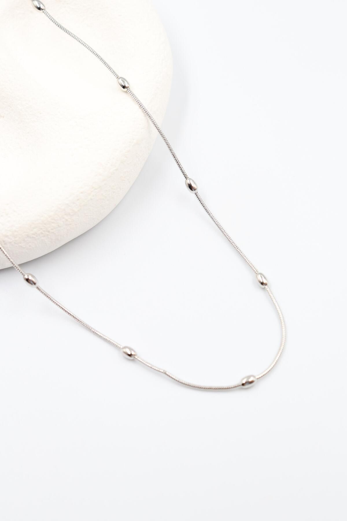 BY CANSU ACCESSORİES Bruna Silver Kolye