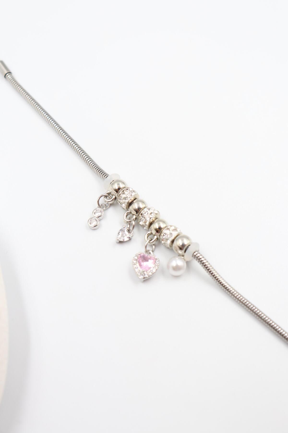 BY CANSU ACCESSORİES Agata Silver Bileklik