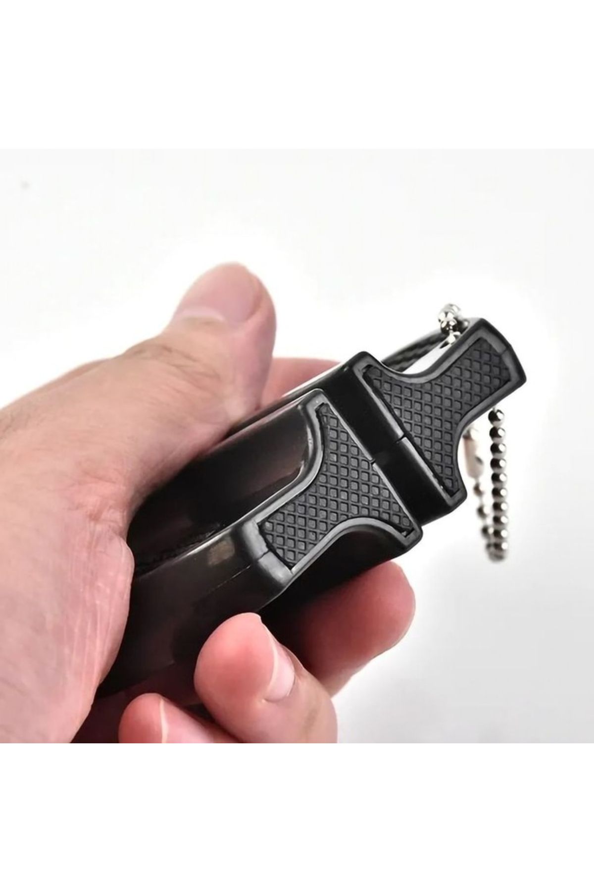 varioshop-VarioShop® Knife Sharpener, 2 Sharpening Levels, Portable, 7 x 6 cm, Black 3
