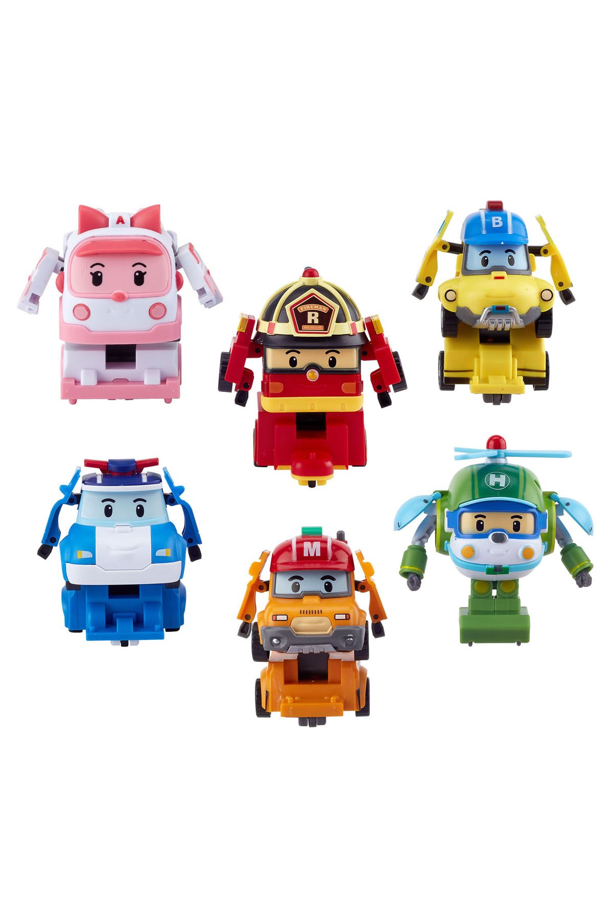 Robocar Poli Quick Transforming Mini Rescue Deluxe Araçlar 6'lı S