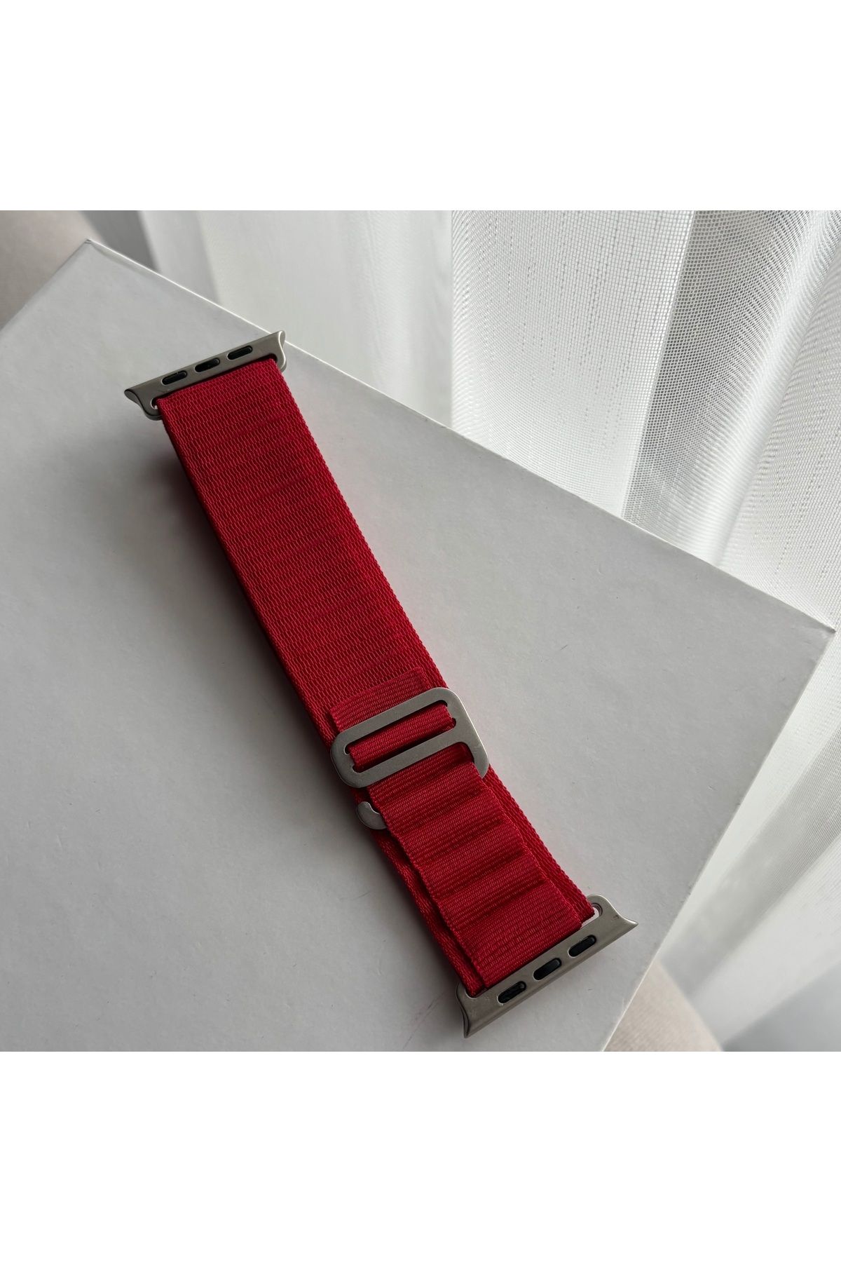 sayecase Apple Watch 6/7/SE/8/9 Serisi Uyumlu 42-44-45-49 MM Kumaş Kordon