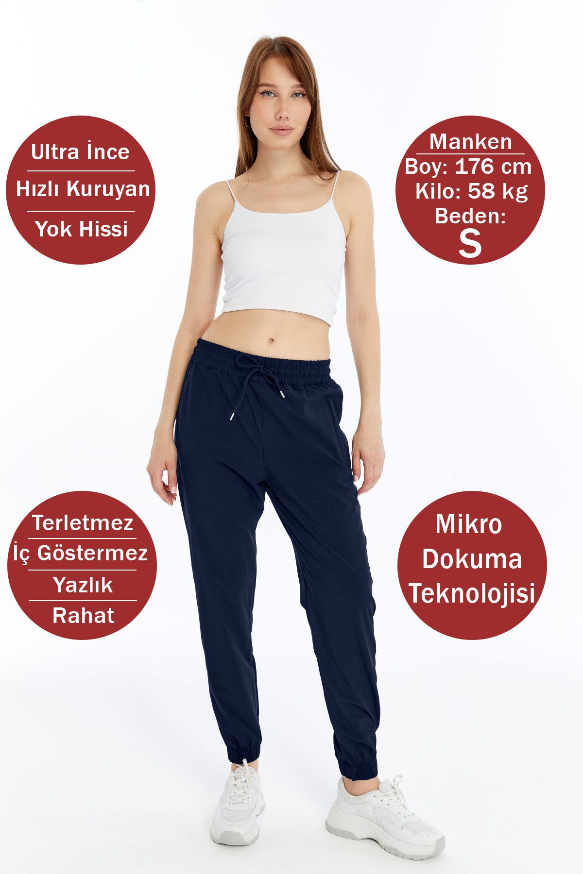 OXVİN Kadın Paçası Lastikli, Gizli Fermuar Cepli, Jogger Eşofman Paraşüt Kumaş Pantolon (BOL KALIP)