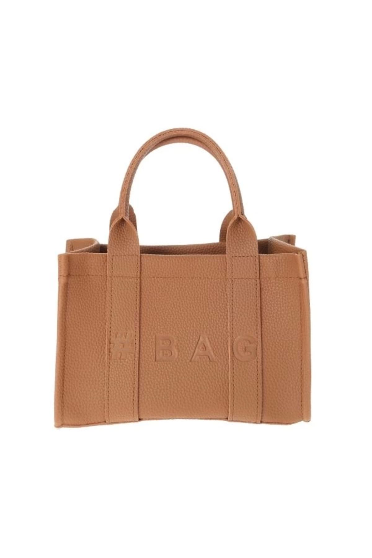Emperium Baghashtag Kahverengi Deri Mini Tote Çanta