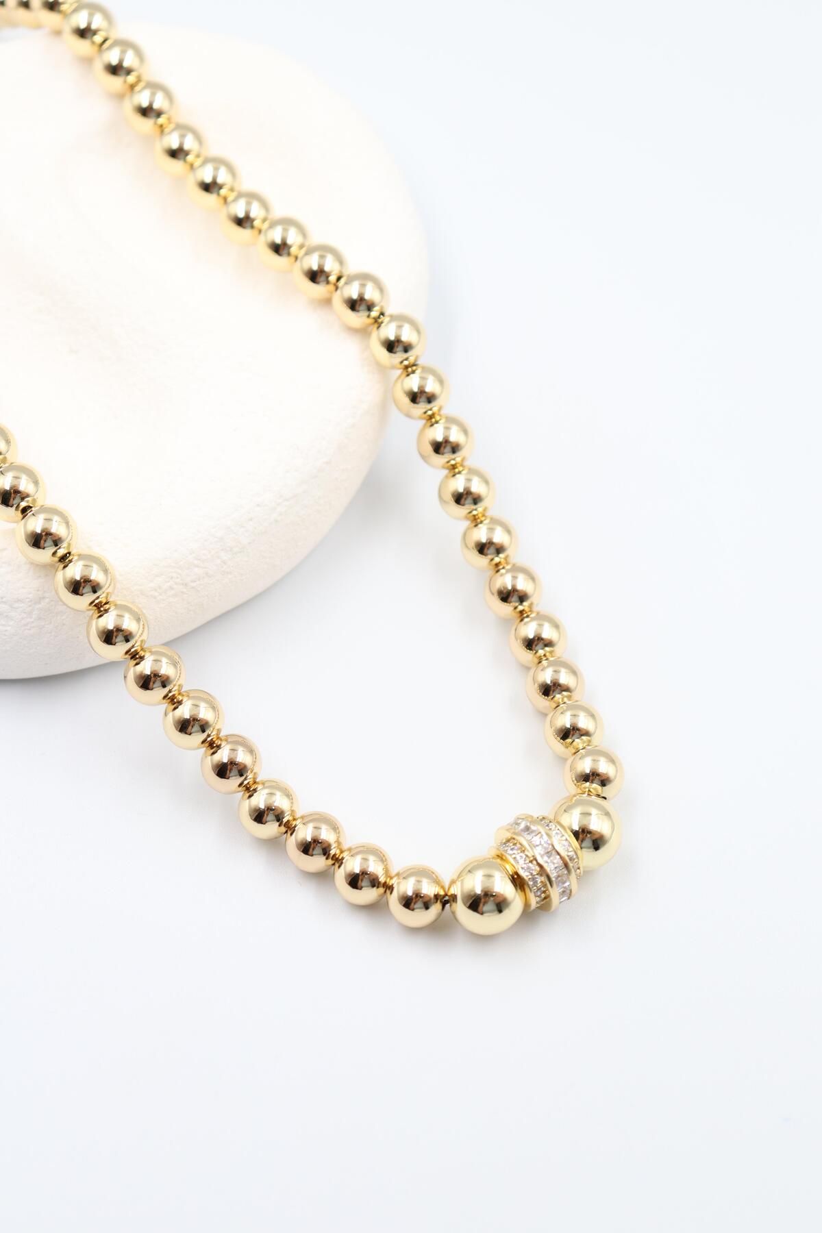 BY CANSU ACCESSORİES Letizia-Rose Gold Kolye (14k)