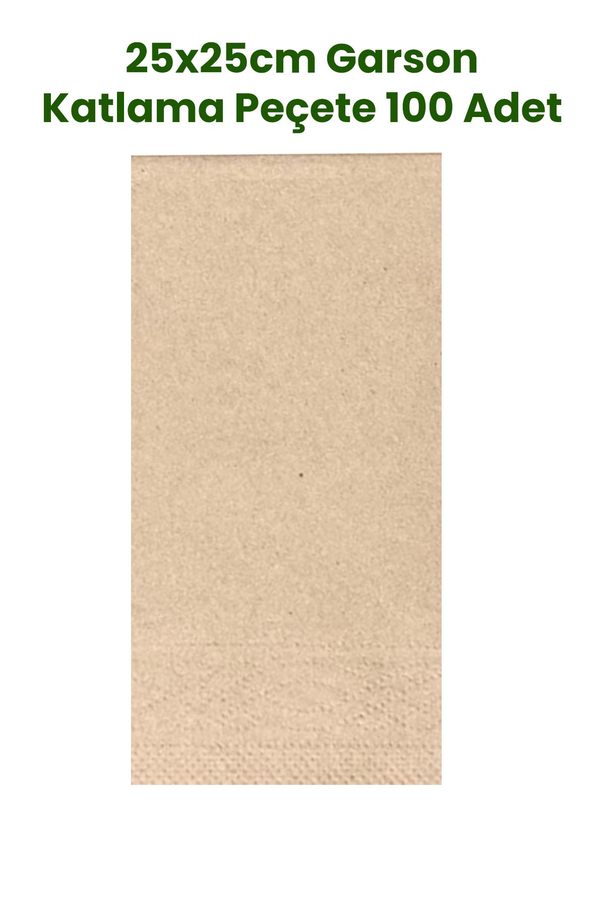 Balkan Kraft Çift Katlı Garson Katlama Peçete 100 Adet 25x25cm
