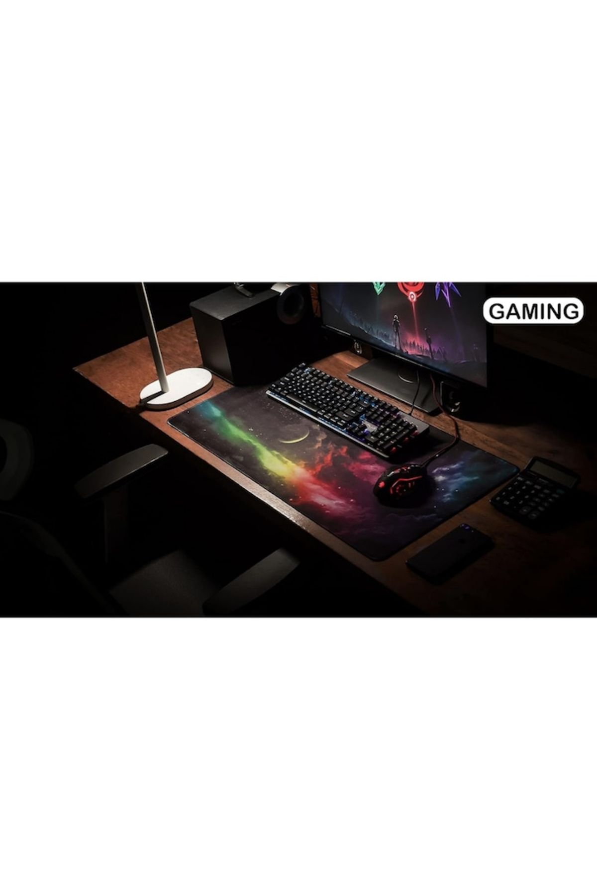 varioshop-VarioShop® gaming mousepad, cosmos model, made of flexible, non-stick material, r 5