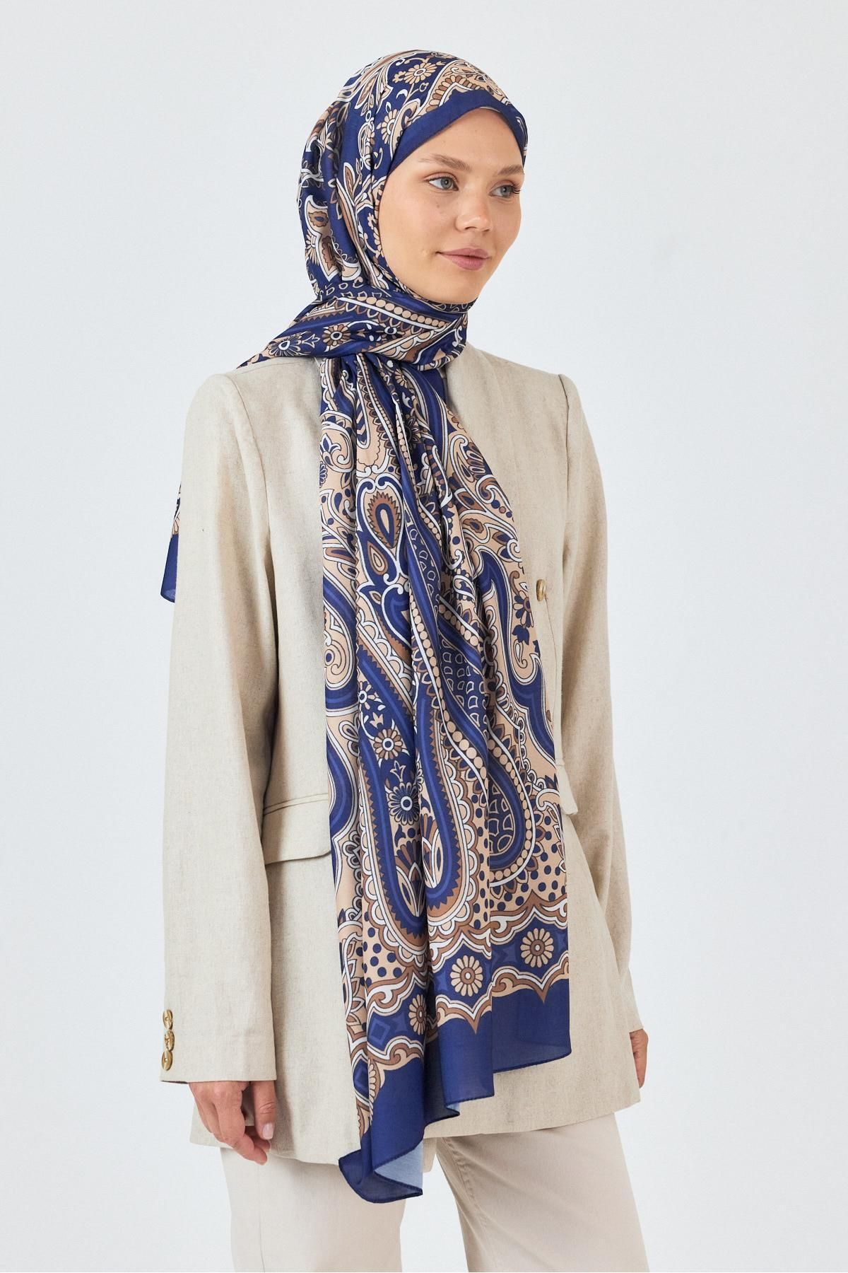 Rays Laci Retro Desenli Şal 5684
