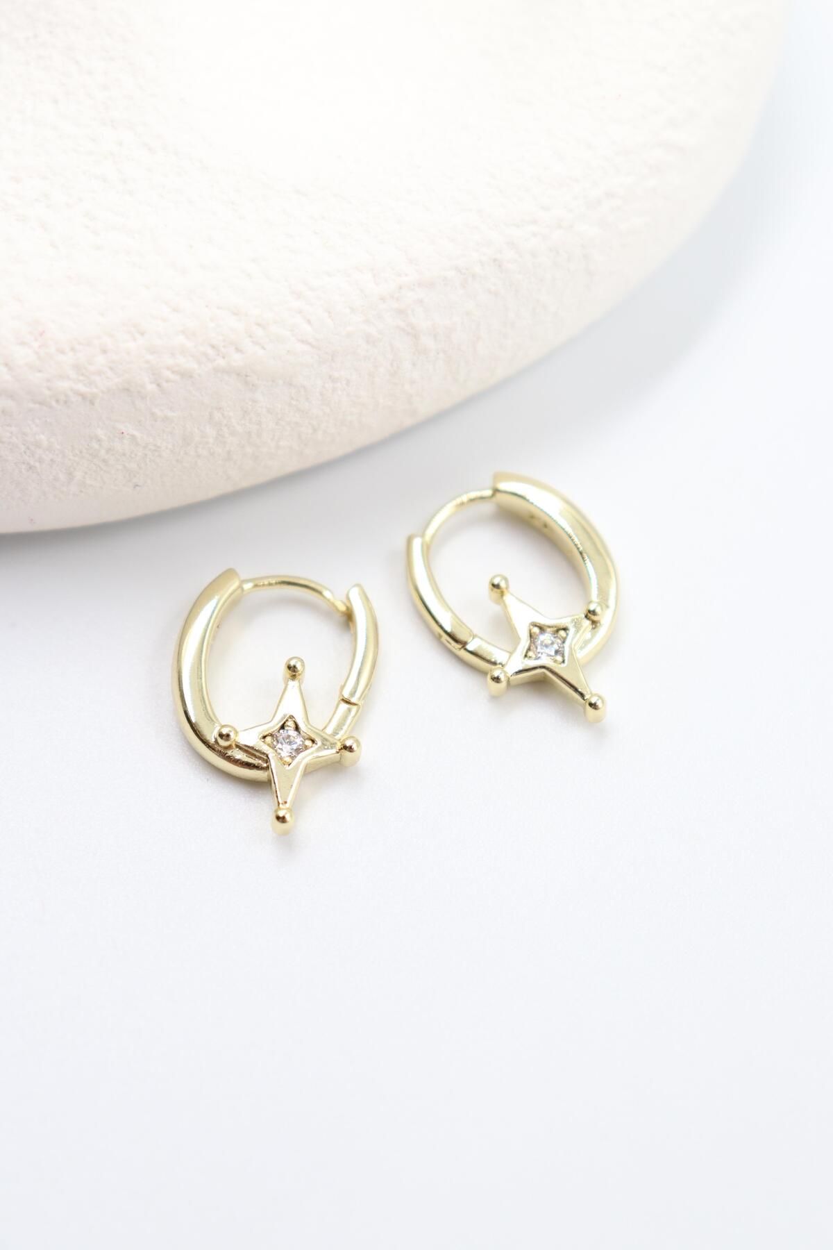 BY CANSU ACCESSORİES Costanza Gold Küpe (14k)