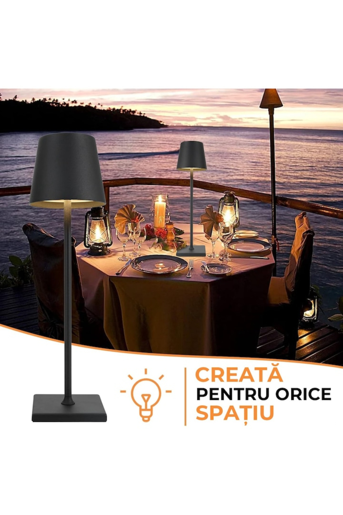 varioshop-VarioShop® rechargeable touch LED table lamp, ambient lamp with touch control, sleep function 5