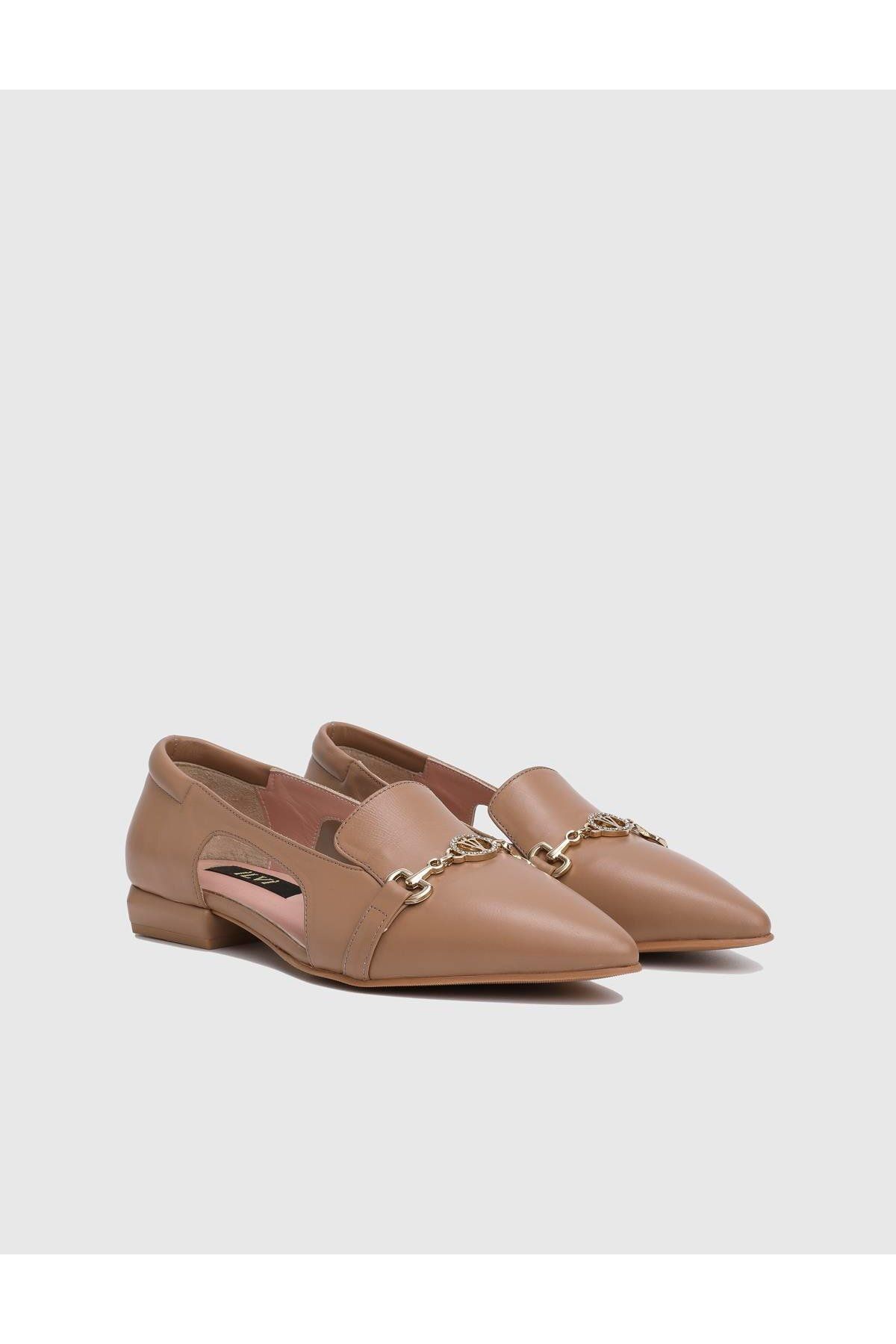 İLVİ Hanna Hakiki Deri Vizon Kadın Loafer