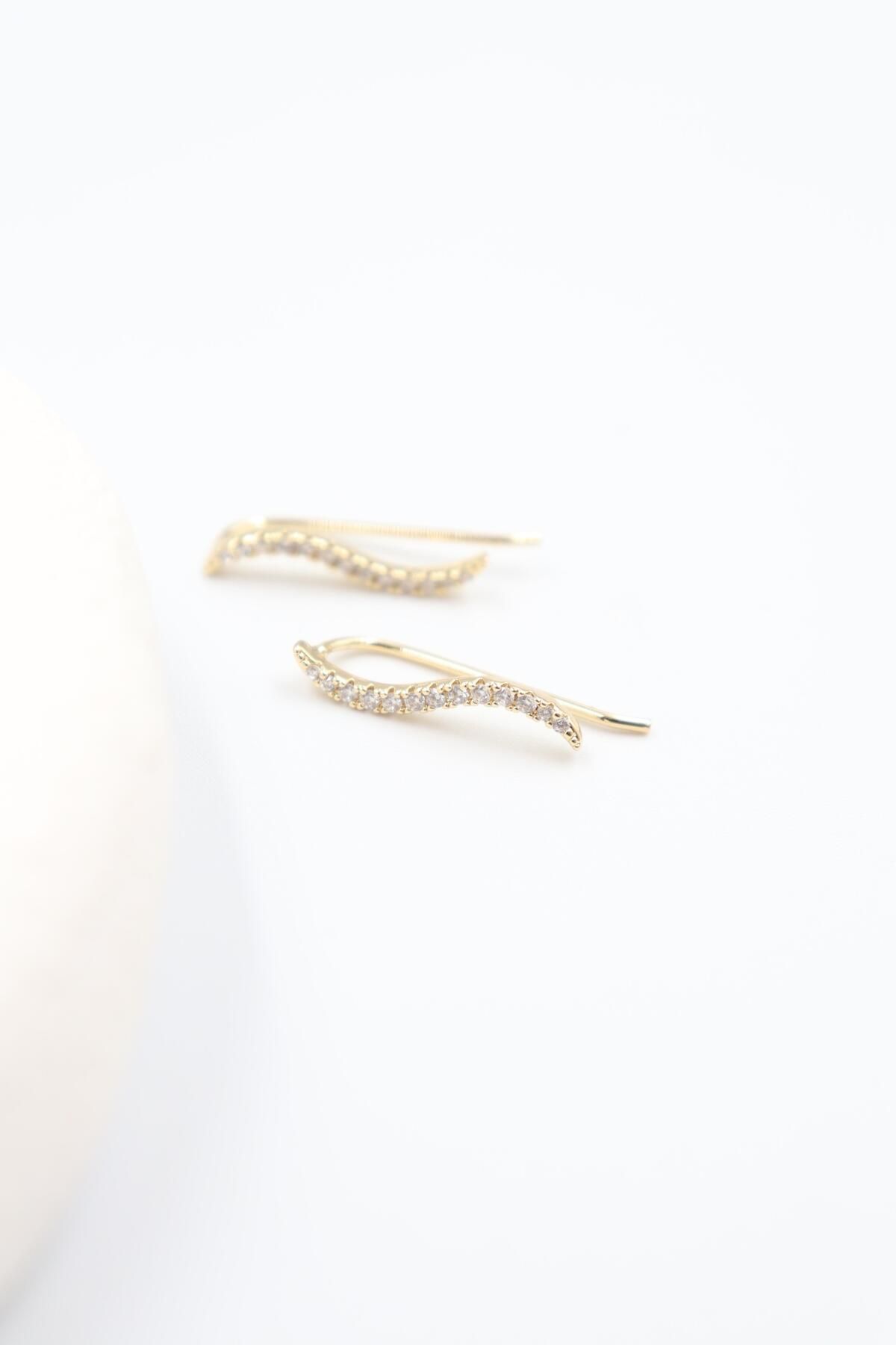 BY CANSU ACCESSORİES Mirella Gold Küpe (14k)