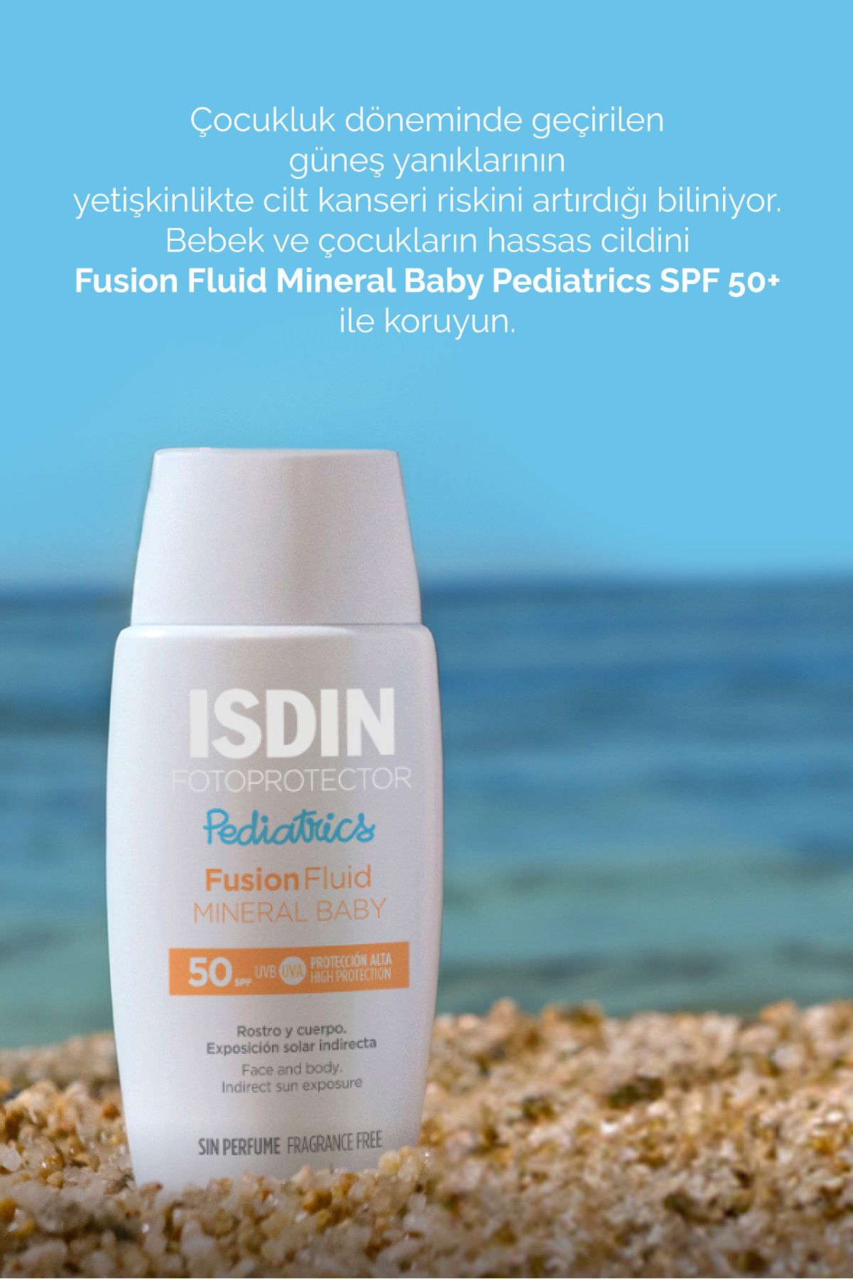 کرم ضد آفتاب کودک PHOTOPROTECTOR PEDIATRICS FUSION FIUSE MINERAL BABY SPF50 50 میل ISDIN