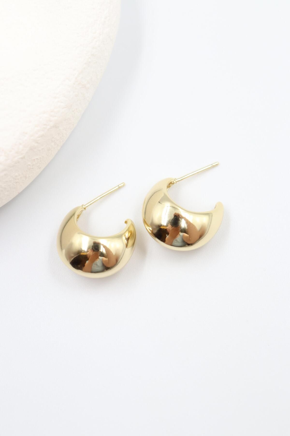 BY CANSU ACCESSORİES Debora Gold Küpe (14k)