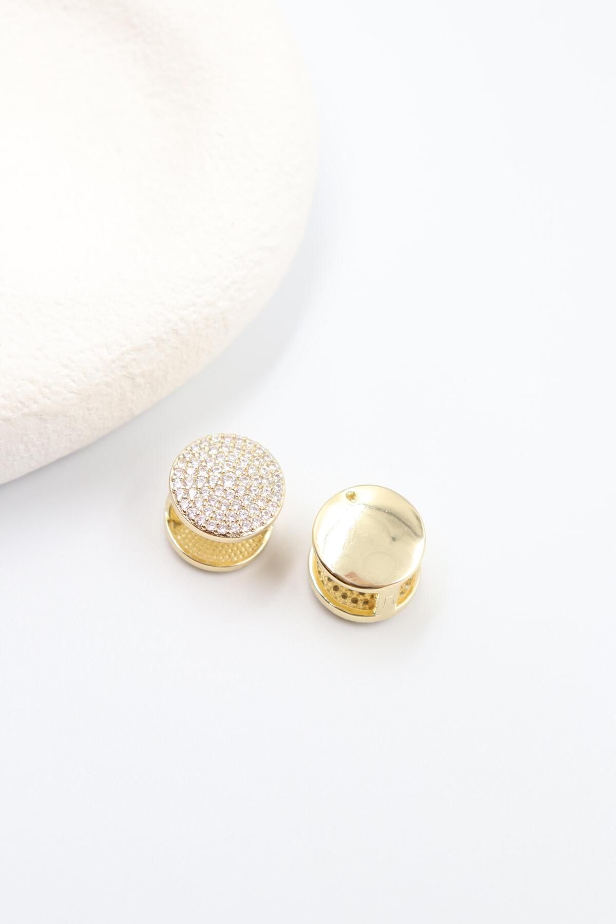 BY CANSU ACCESSORİES Donatella Gold Küpe (14k)