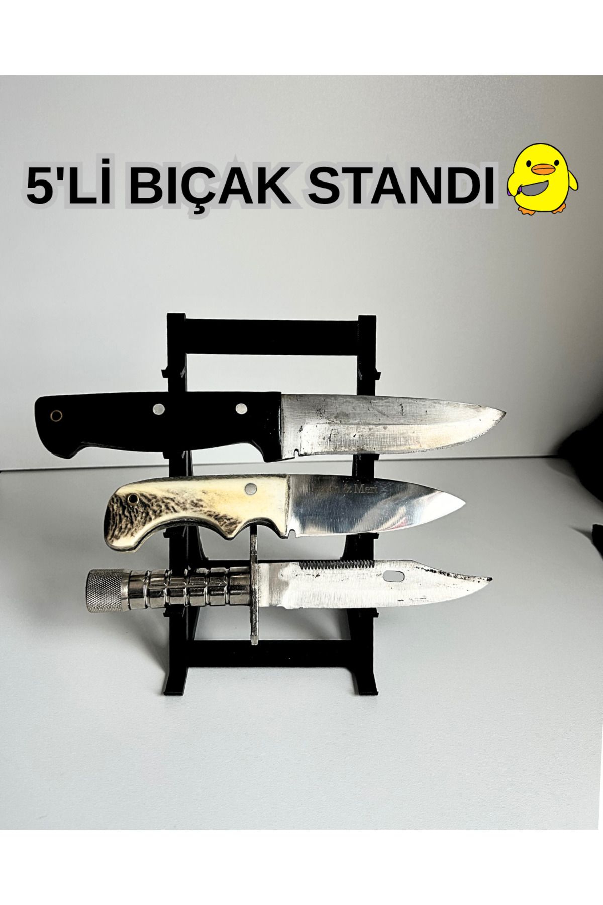 3DArtDuo Koleksiyonluk 5’li Bıçak Standı | Sergileme ve Düzenleme Standı | 20x12 cm Sert Plastik