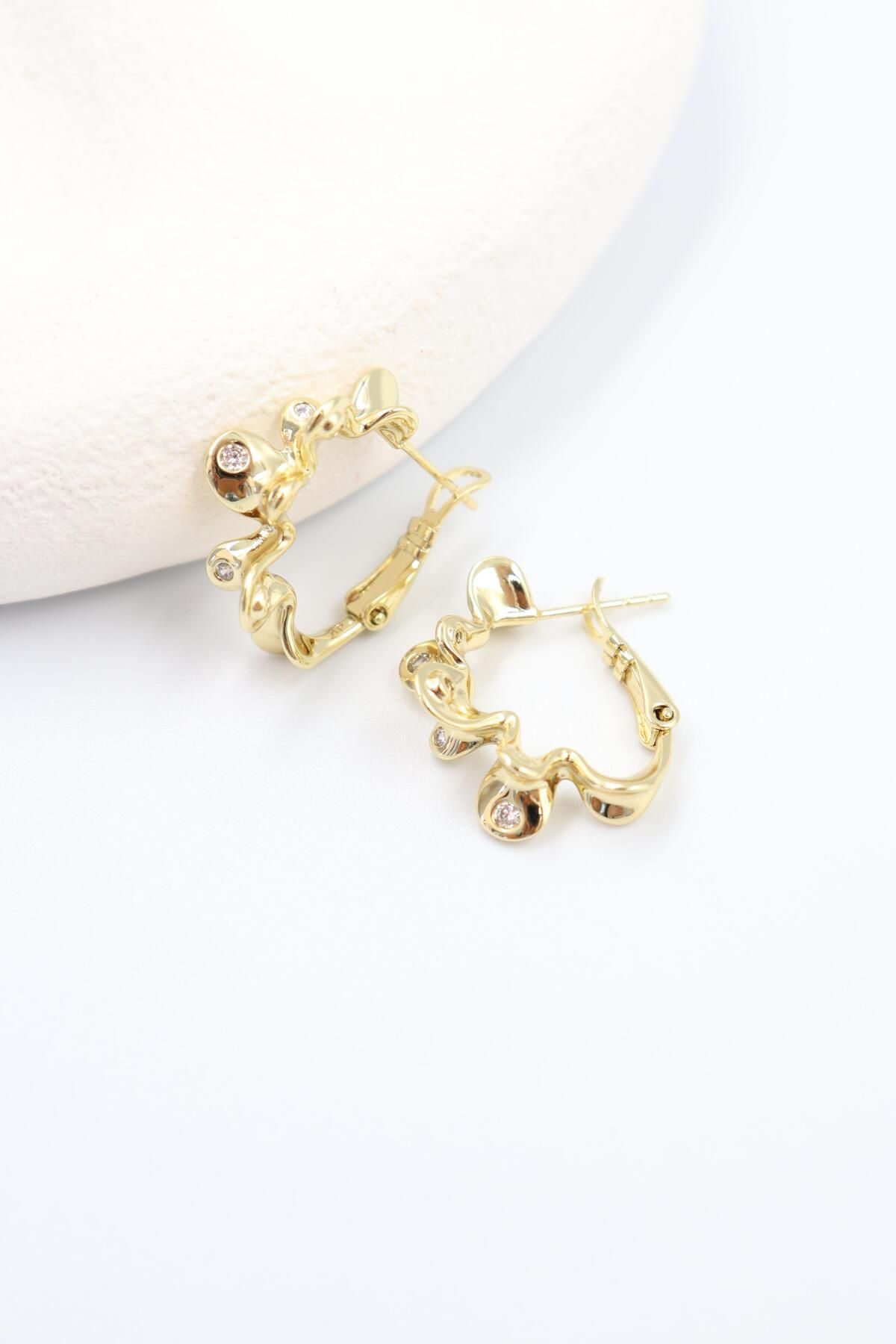 BY CANSU ACCESSORİES Aurora Gold Küpe (14k)