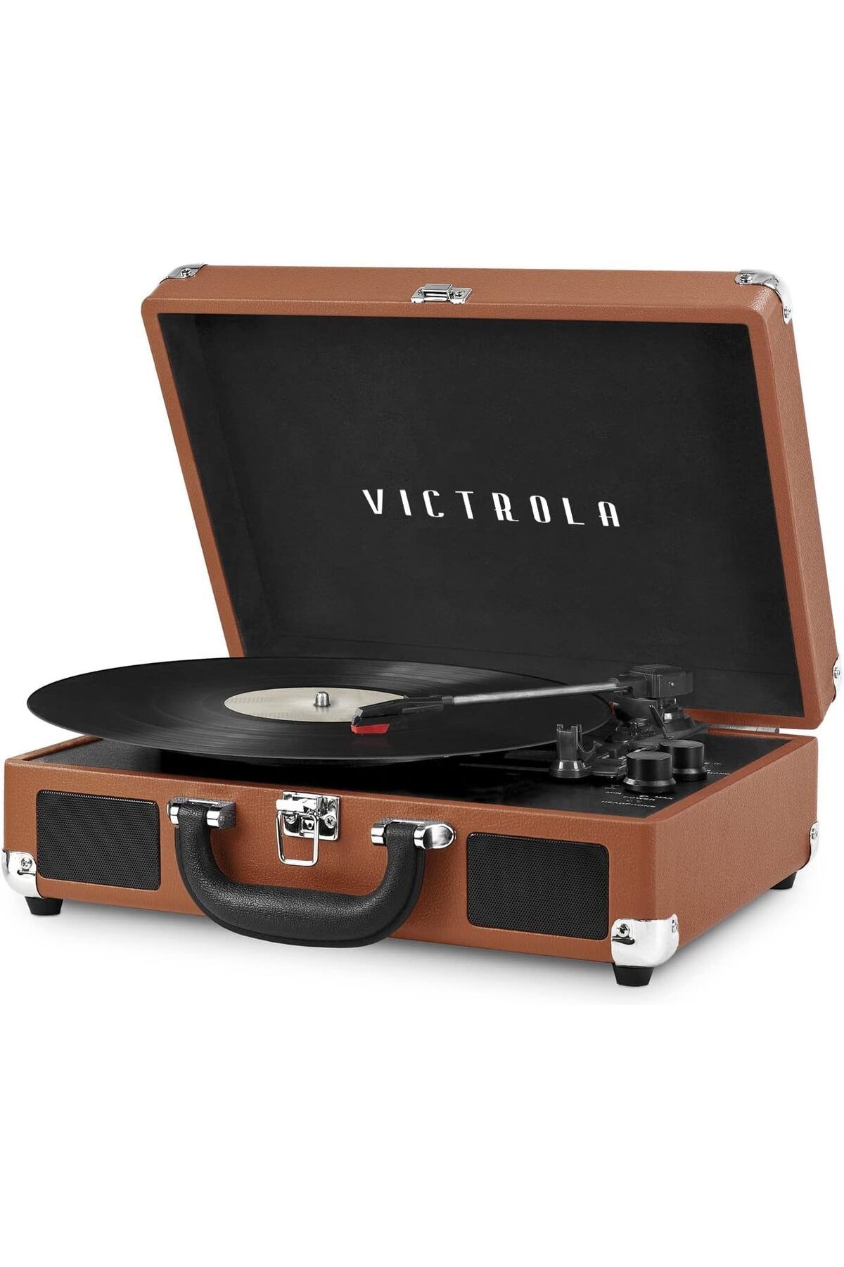 Victrola Vintage 3 Hızlı Bluetooth Taşınabilir Bavul Plak Çalar Dahili Hoparlörlerle