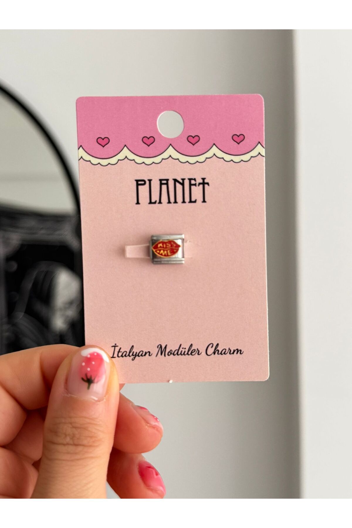 Planet Butik Kiss Me Kartlı İtalyan Charm