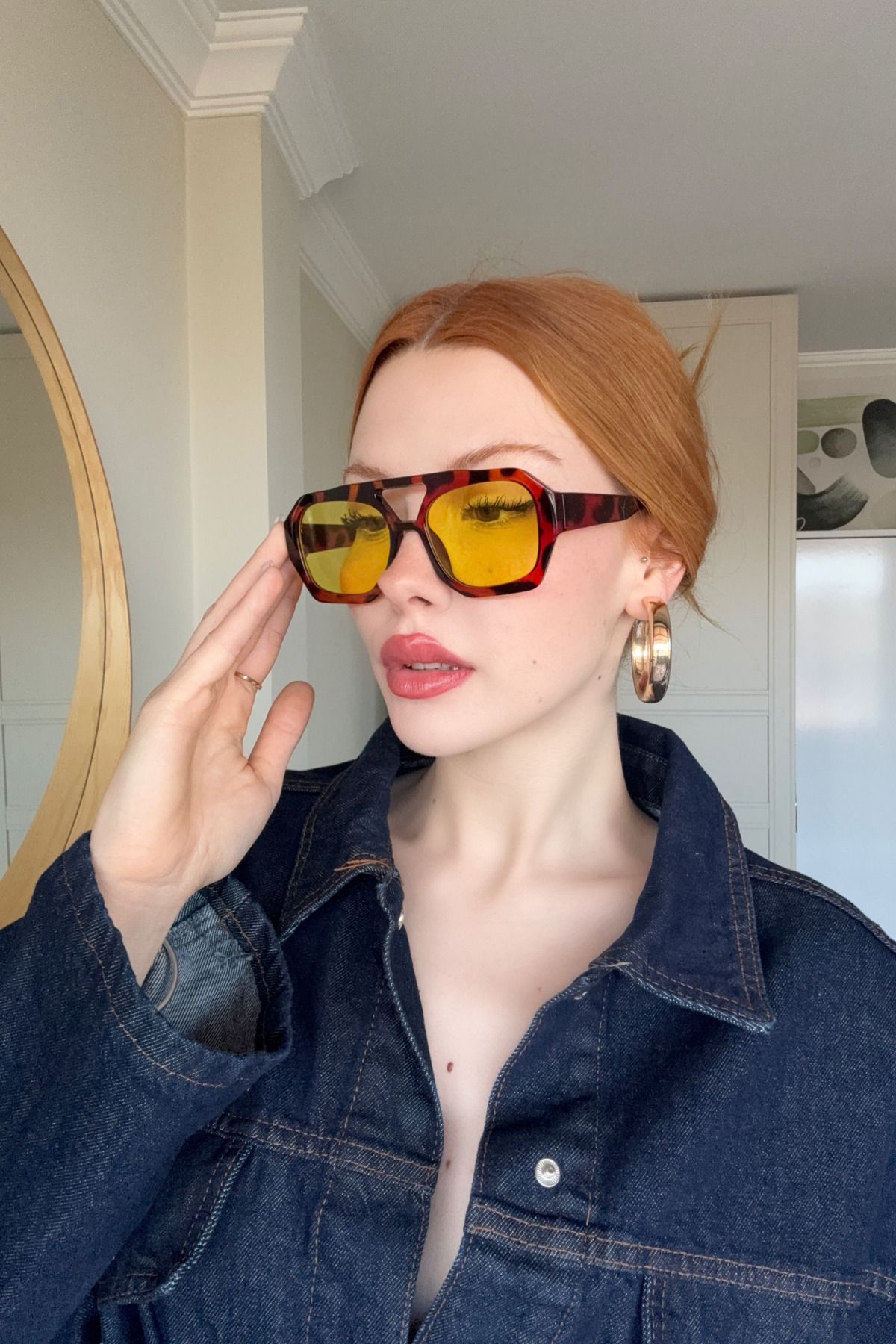 FALAN EYEWEAR Tunny Kadın Güneş Gözlüğü Leopar Sarı