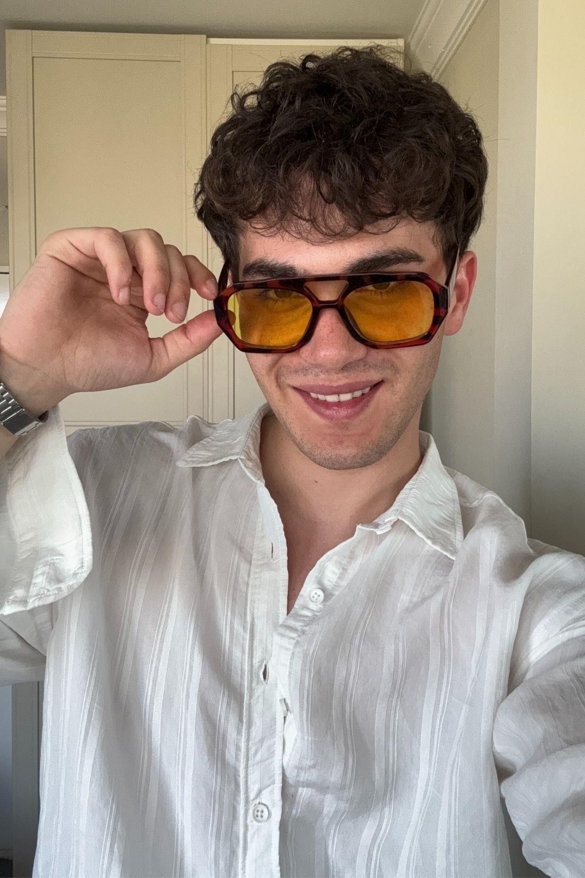 FALAN EYEWEAR Tunny Erkek Güneş Gözlüğü Leopar Sarı