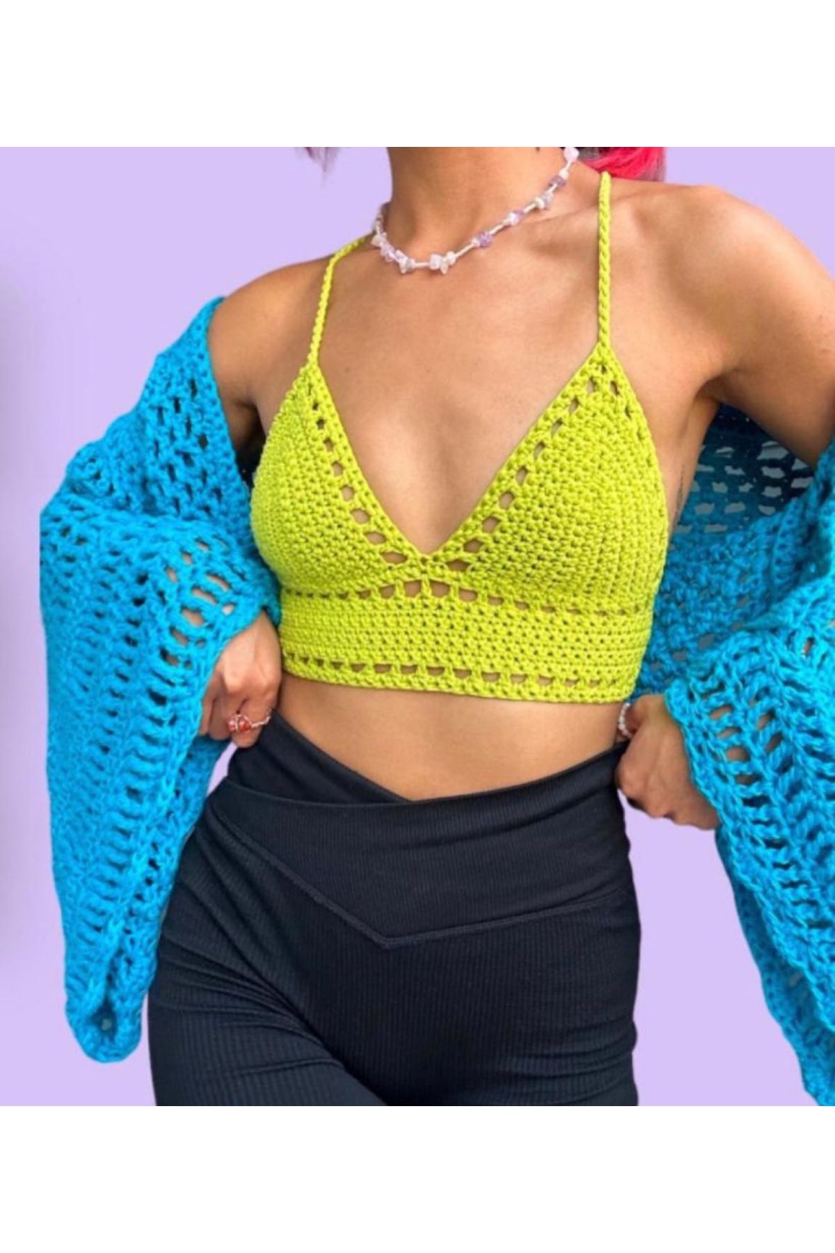 Celoire Pinterest Örgü Büstiyer Crop Top