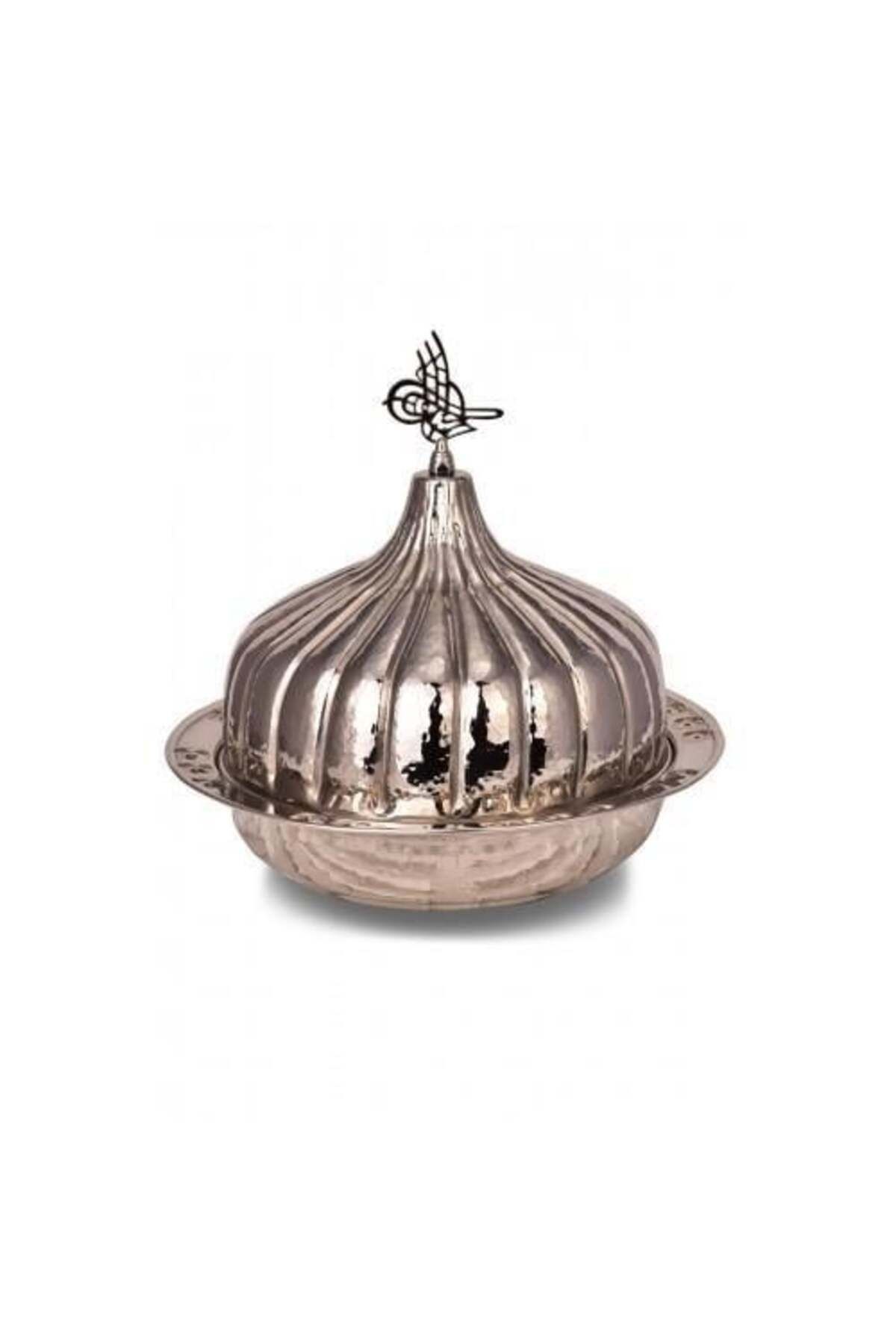 Saint Belisama Concept Paşaçadırı Yuvarlak Sunum Tabağı 30 Cm El Dövme Nikel