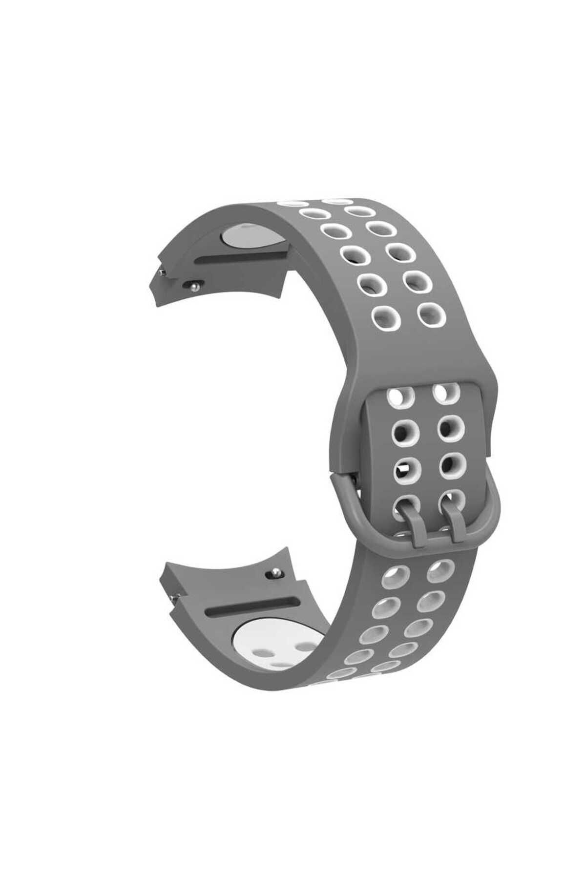 Forzacase Samsung Galaxy Watch 6 40mm ile uyumlu Çift Renk Delikli Silikon Kordon Kayış - FC1049
