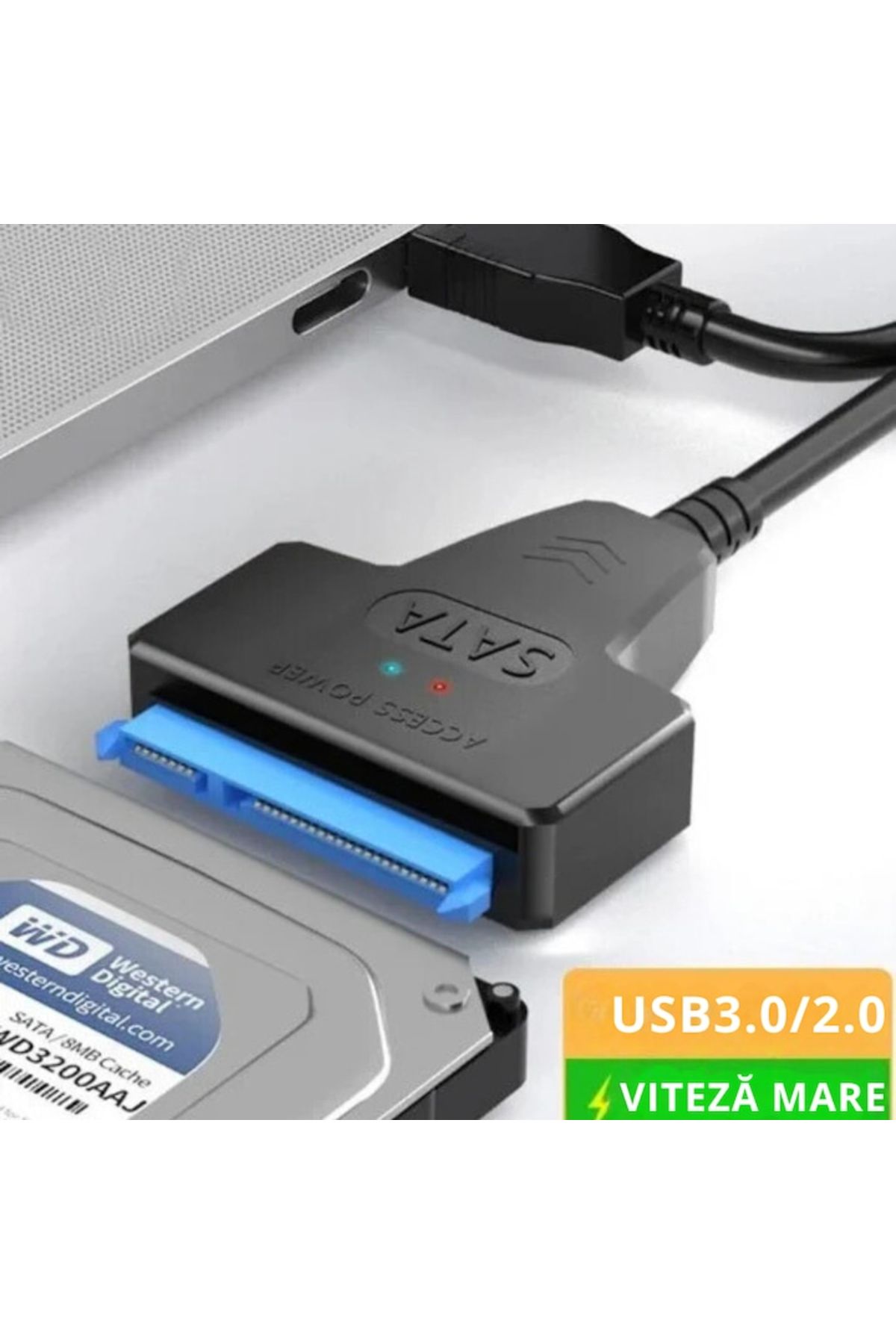 varioshop-USB 3.0 to SATA Adapter VarioShop®, For HDD/SSD, Plug and play, Compatible with Window/MacBook/Lin 7