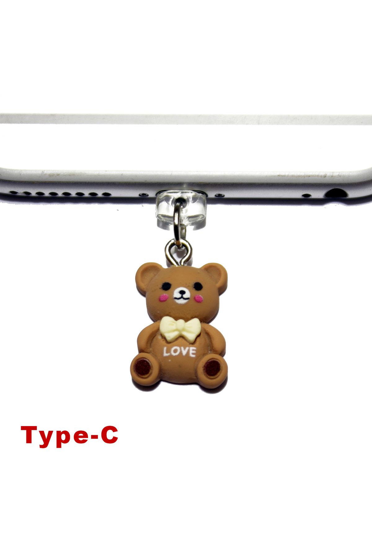 BK Design Type-C 3D Akrilik Figürlü Telefon Şarj Portu Toz Tıpası Toz Tıkacı Charm TCAK3016