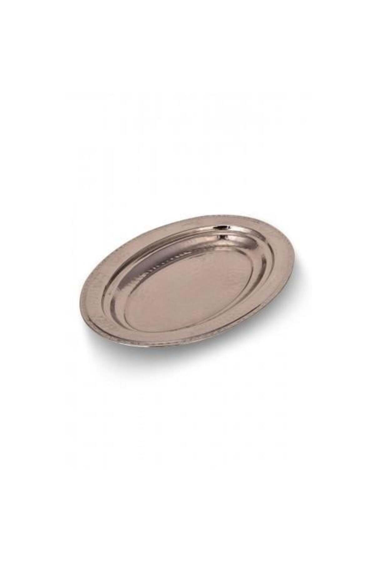 Saint Belisama Concept Piyade İskender Kebap Kayık Sunum Tabağı 25 Cm El Dövme Nikel