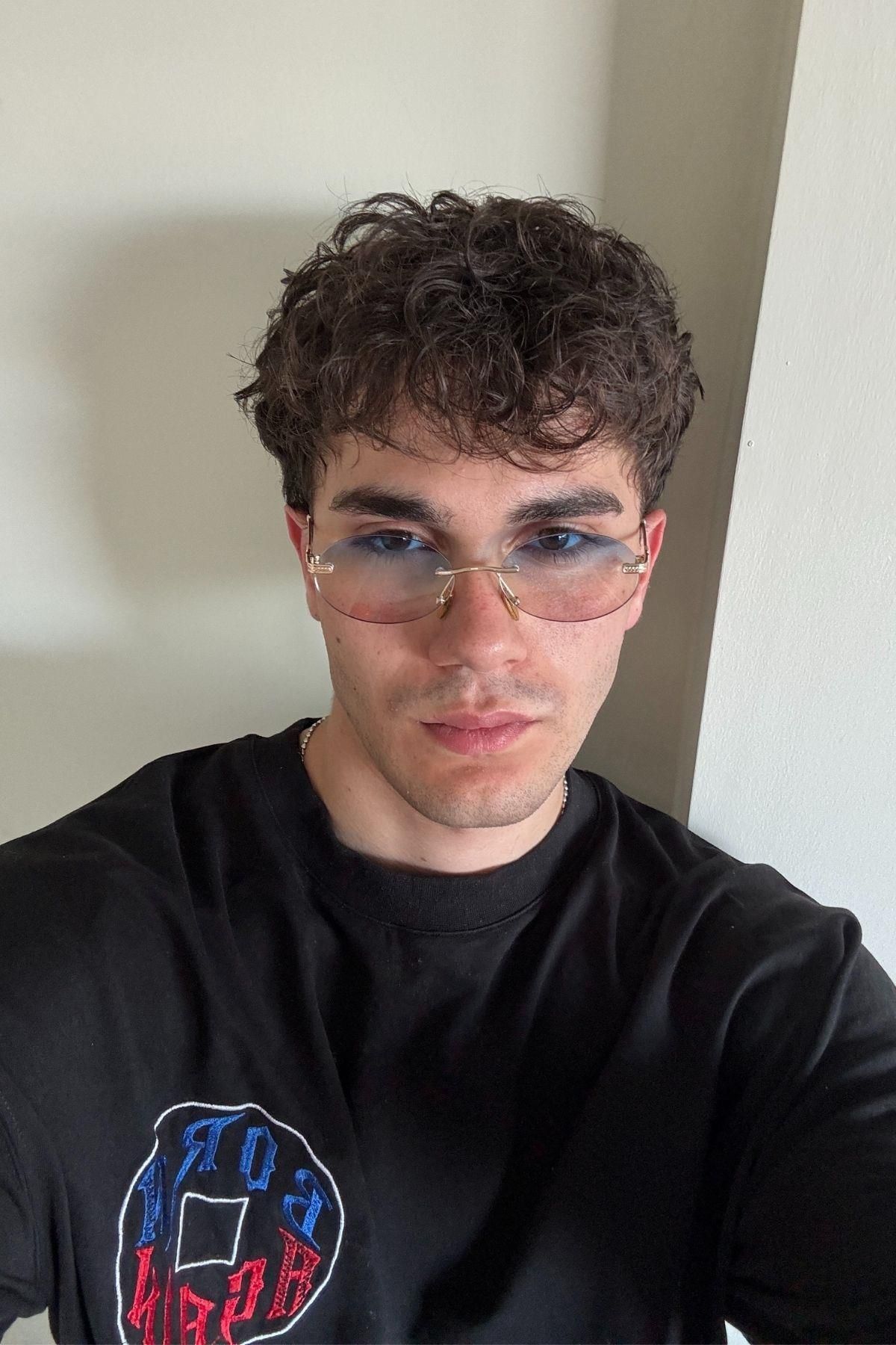 FALAN EYEWEAR Elarin Erkek Güneş Gözlüğü Turkuaz Degrade
