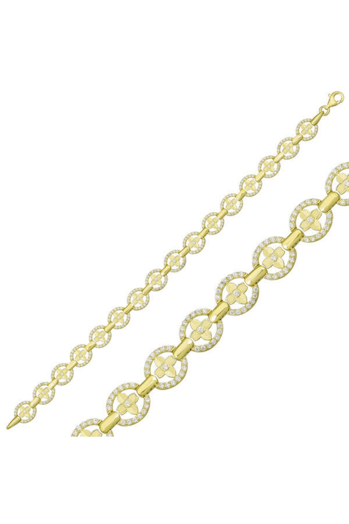 shop Su Yolu Gold Yuvarlak 925 Ayar Gümüş Bileklik