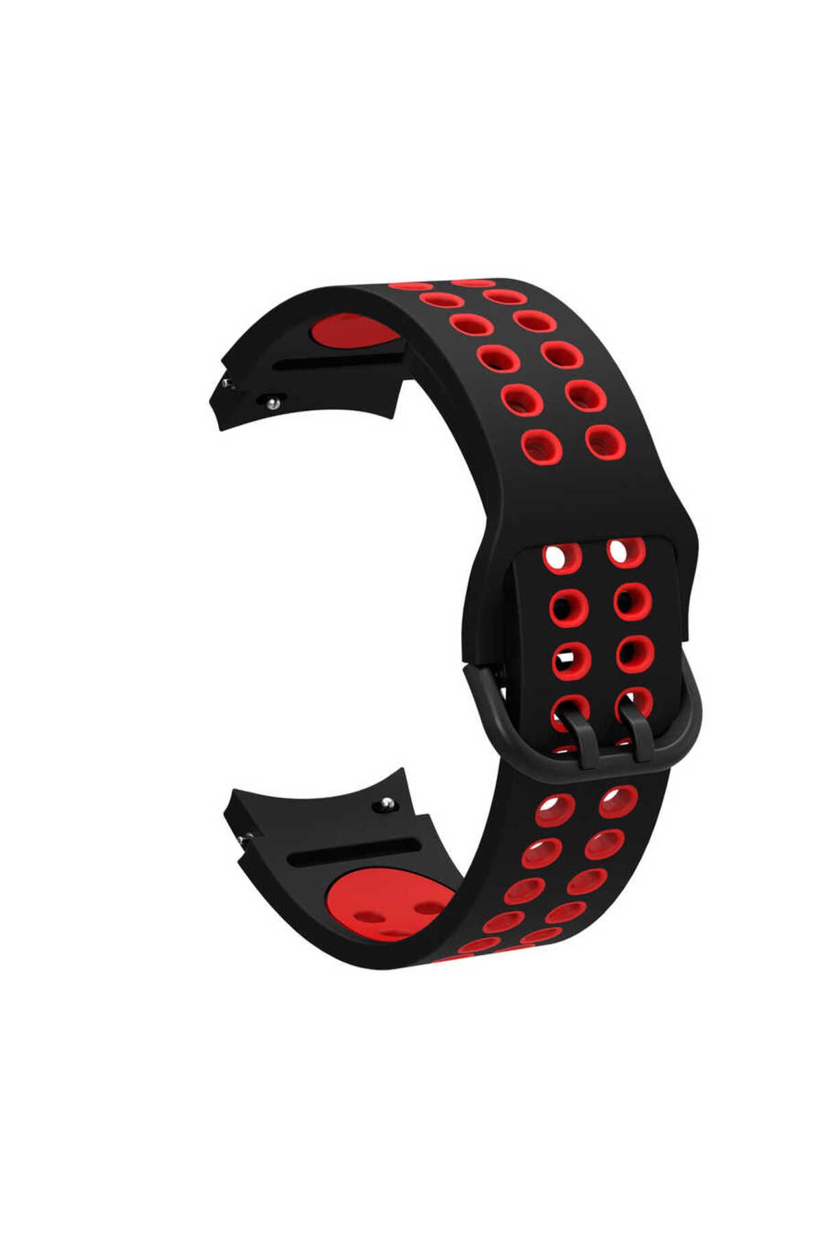 Forzacase Samsung Galaxy Watch 6 44mm ile uyumlu Çift Renk Delikli Silikon Kordon Kayış - FC1049