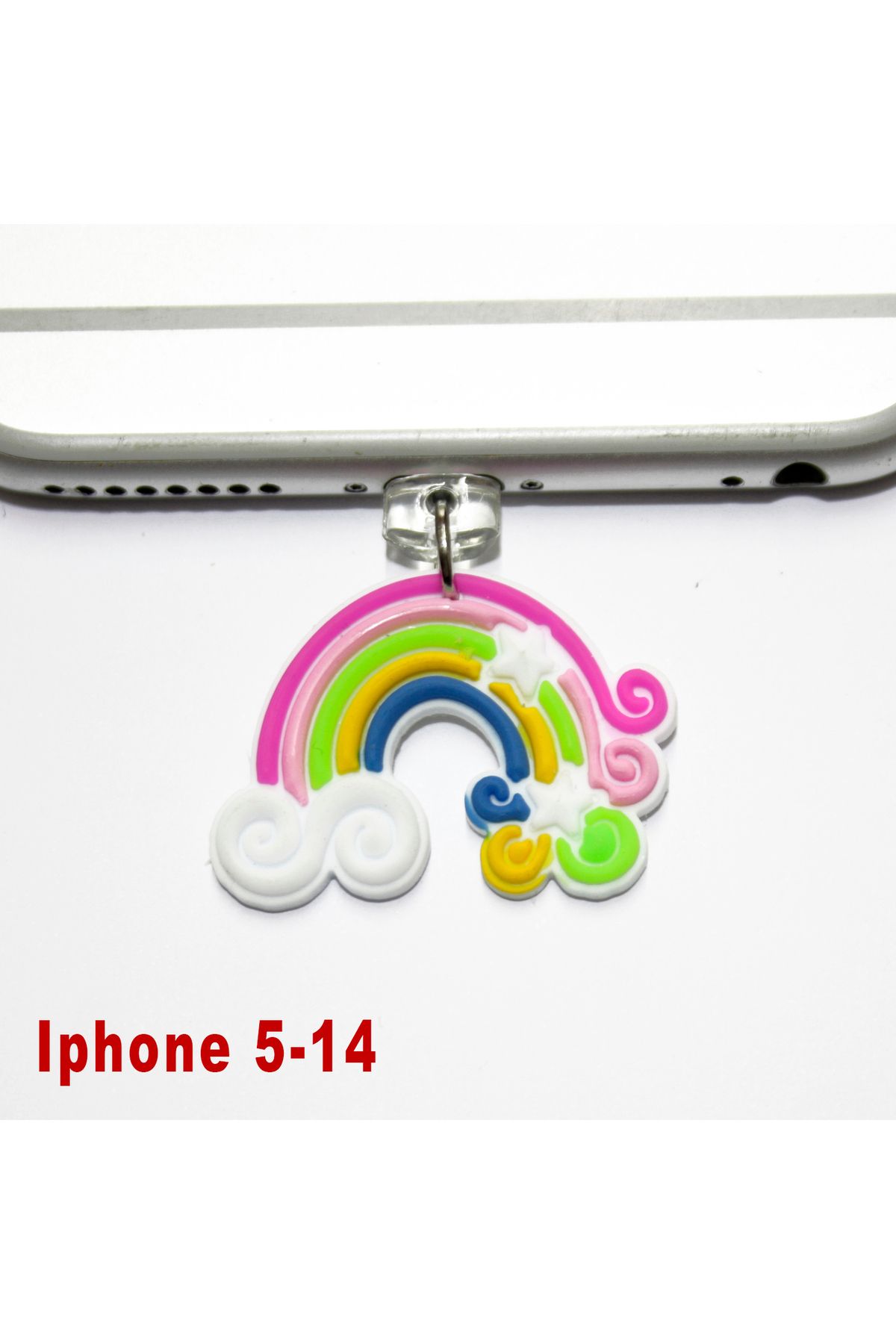 BK Design Iphone 5-Uyumlu 14 Silikon Figürlü Telefon Şarj Portu Toz Tıpası Toz Tıkacı Charm IPCR1012