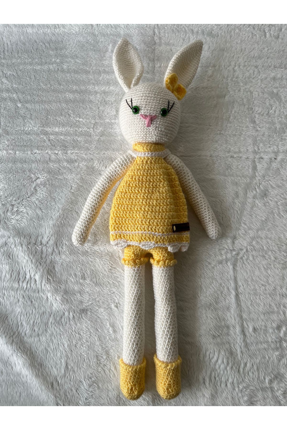 NUNU Amigurumi El Yapımı Sarı Elbiseli Tavşan