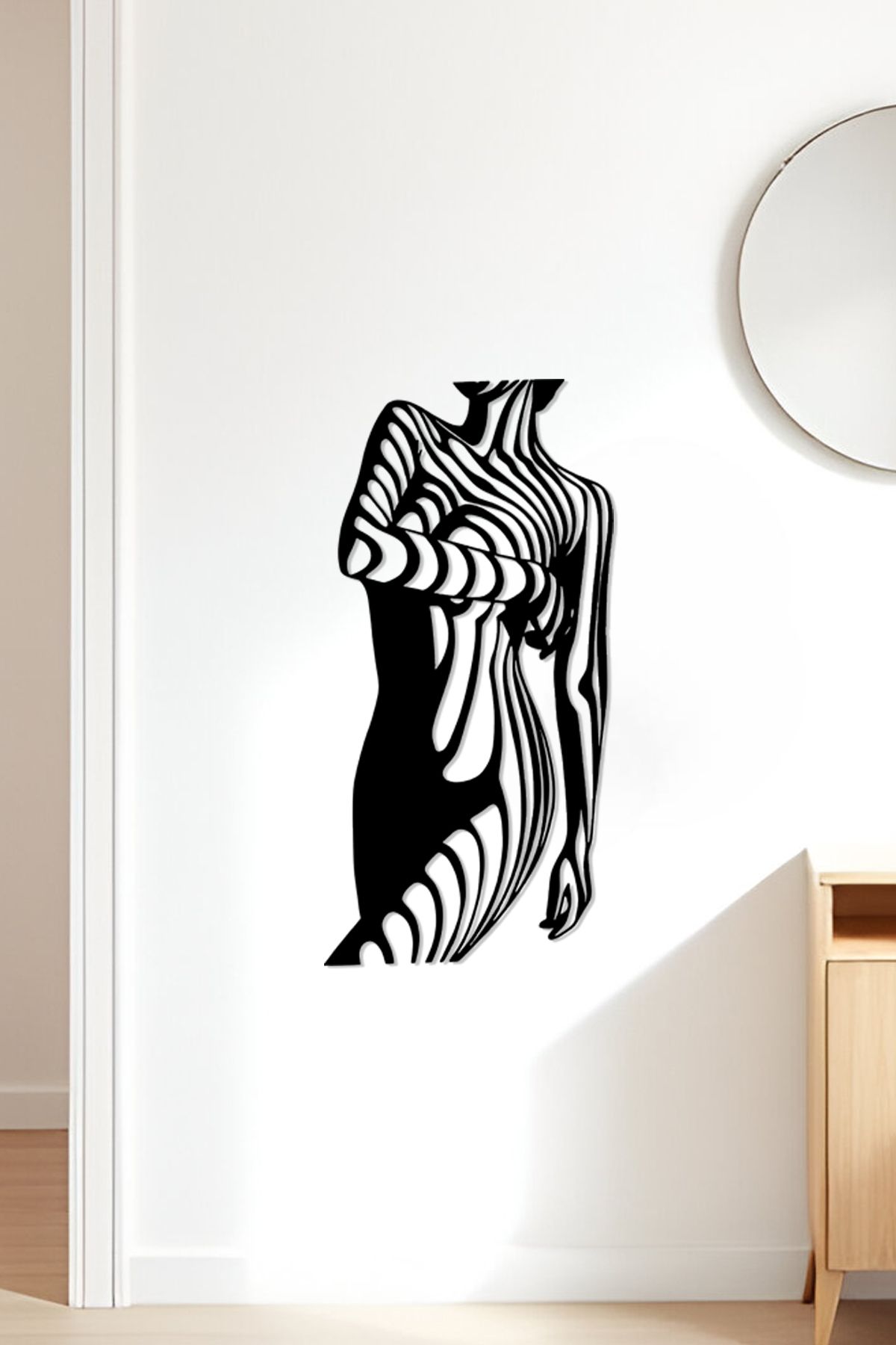 oalpo İlüzyon Modern Dekoratif Tablo, Dolap, Duvar ve Kapı Üzerine Uygun, 3D Baskı, 20cm