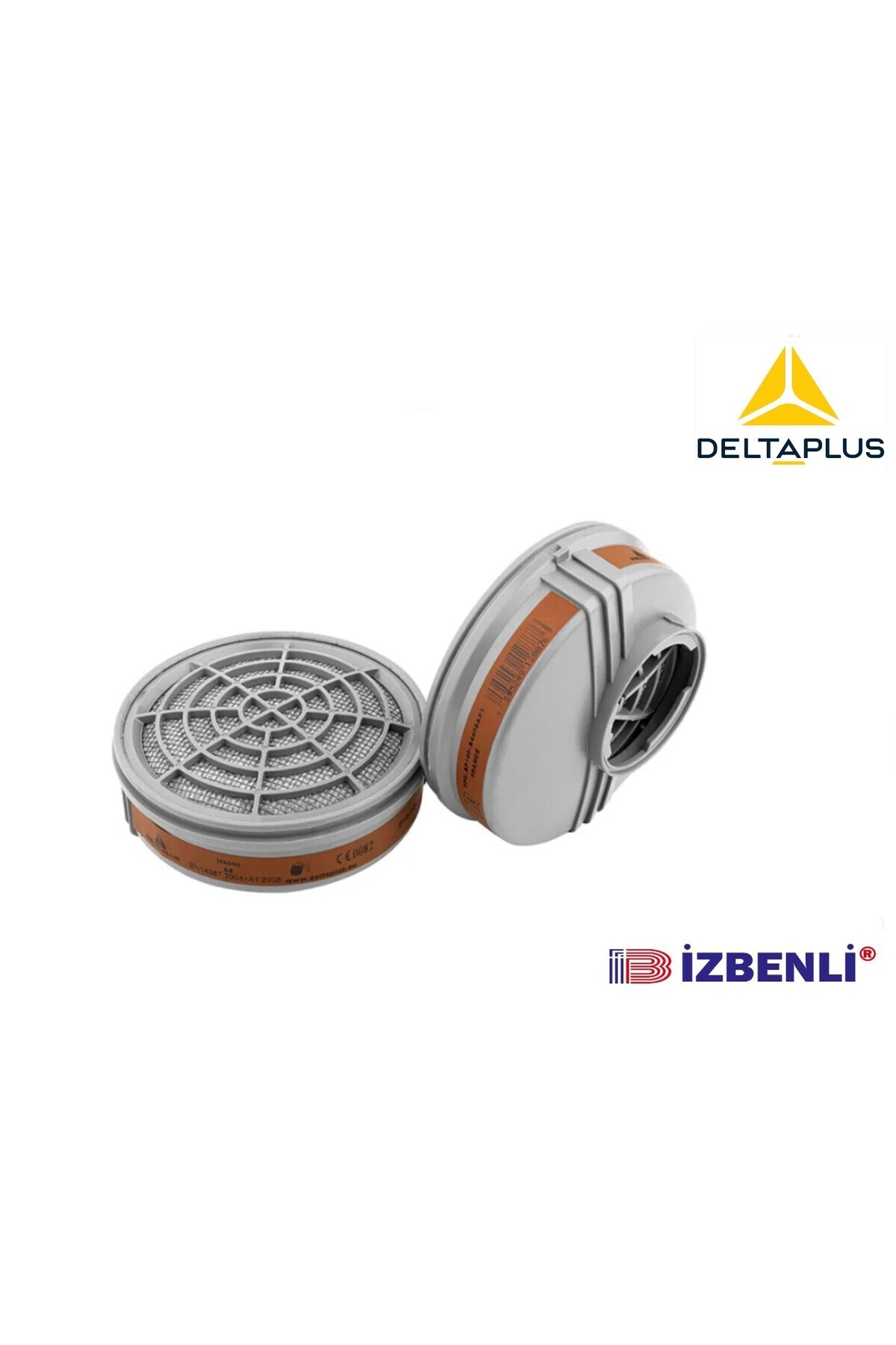 Delta Plus M6400 Yarım Yüz Maske İçin M6000 A2 Yedek Filtre Kiti (1 Çift)