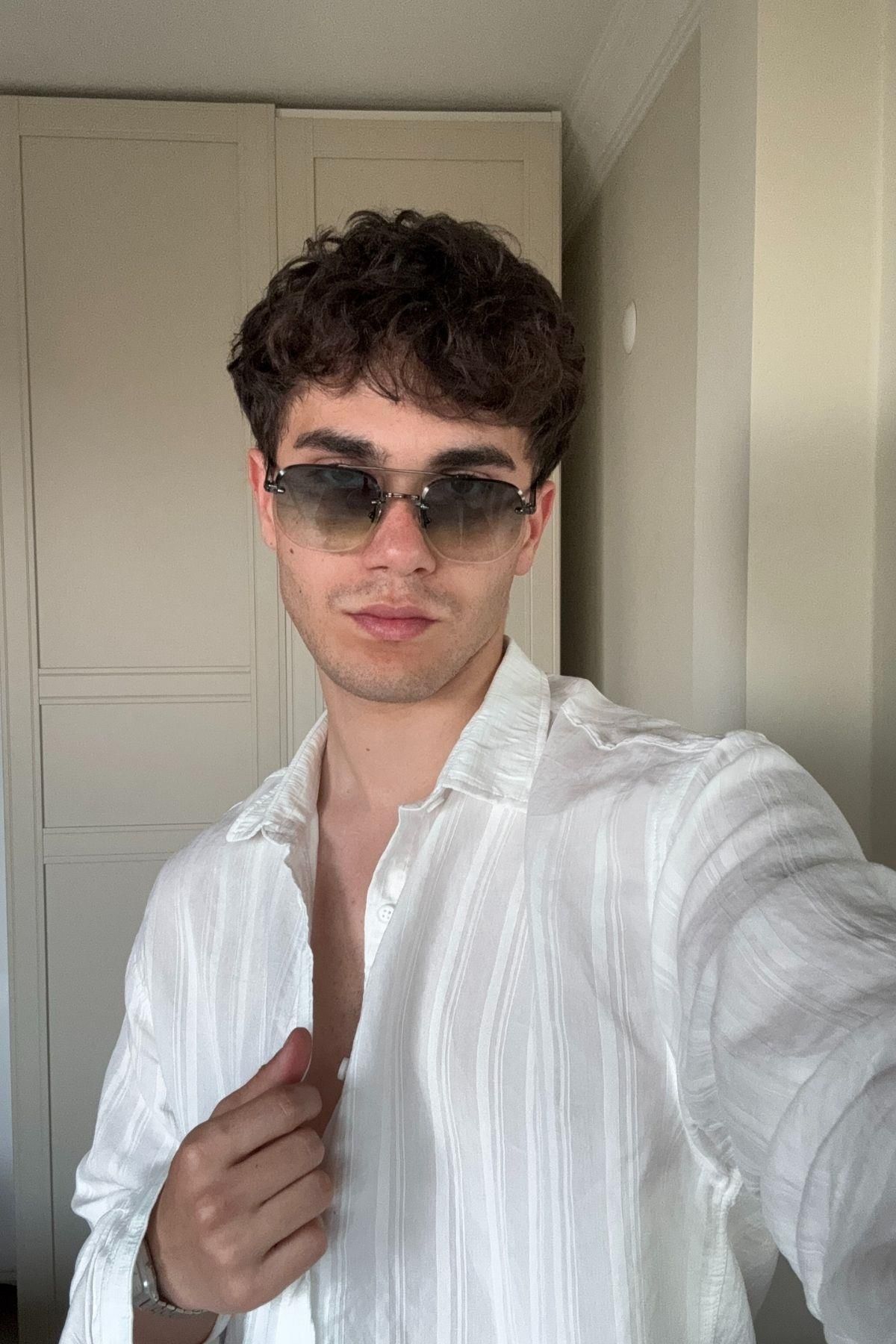 FALAN EYEWEAR Mivo Erkek Güneş Gözlüğü yeşil degrade