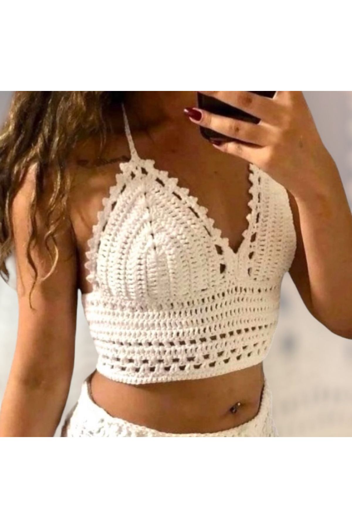 Celoire Pinterest Örgü Büstiyer Crop Top