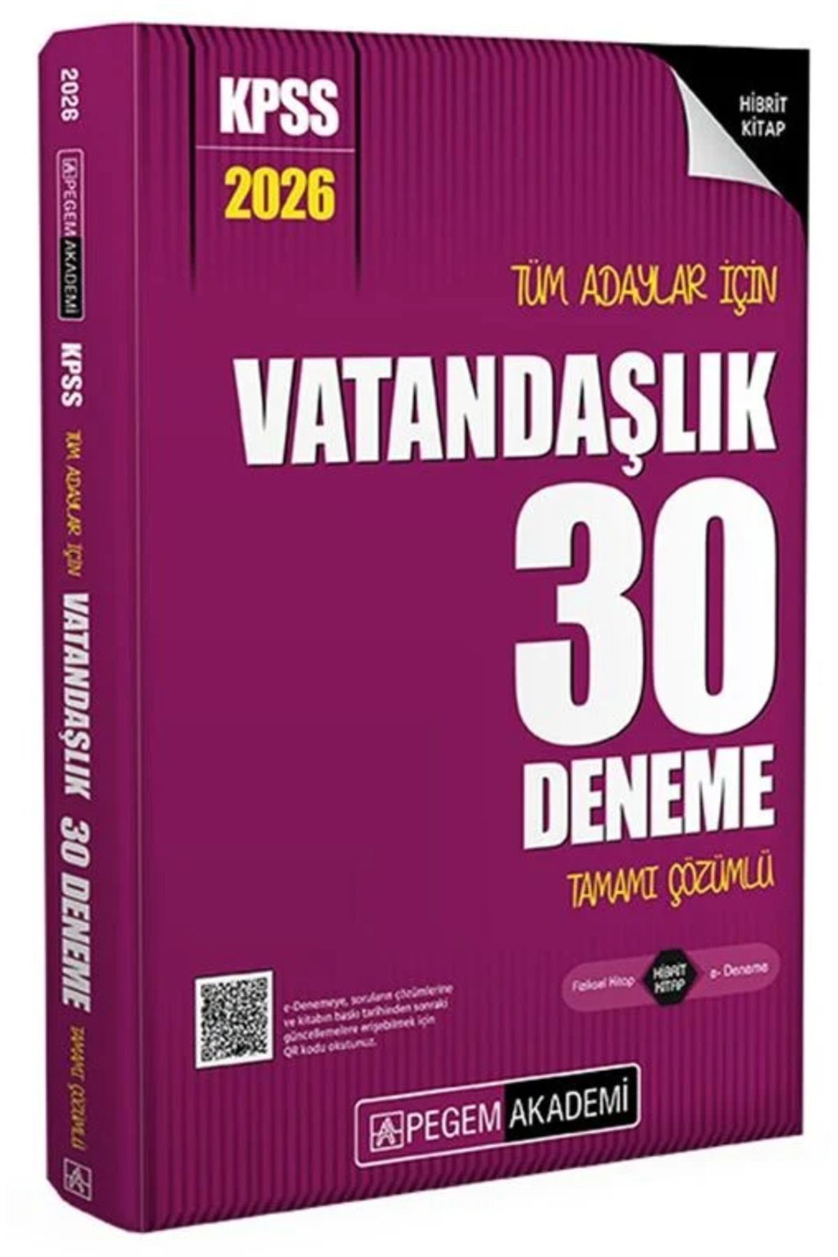 Bi bigelio 2026 KPSS Vatandaşlık 30 Deneme Çözümlü Pegem Akademi Yayınları