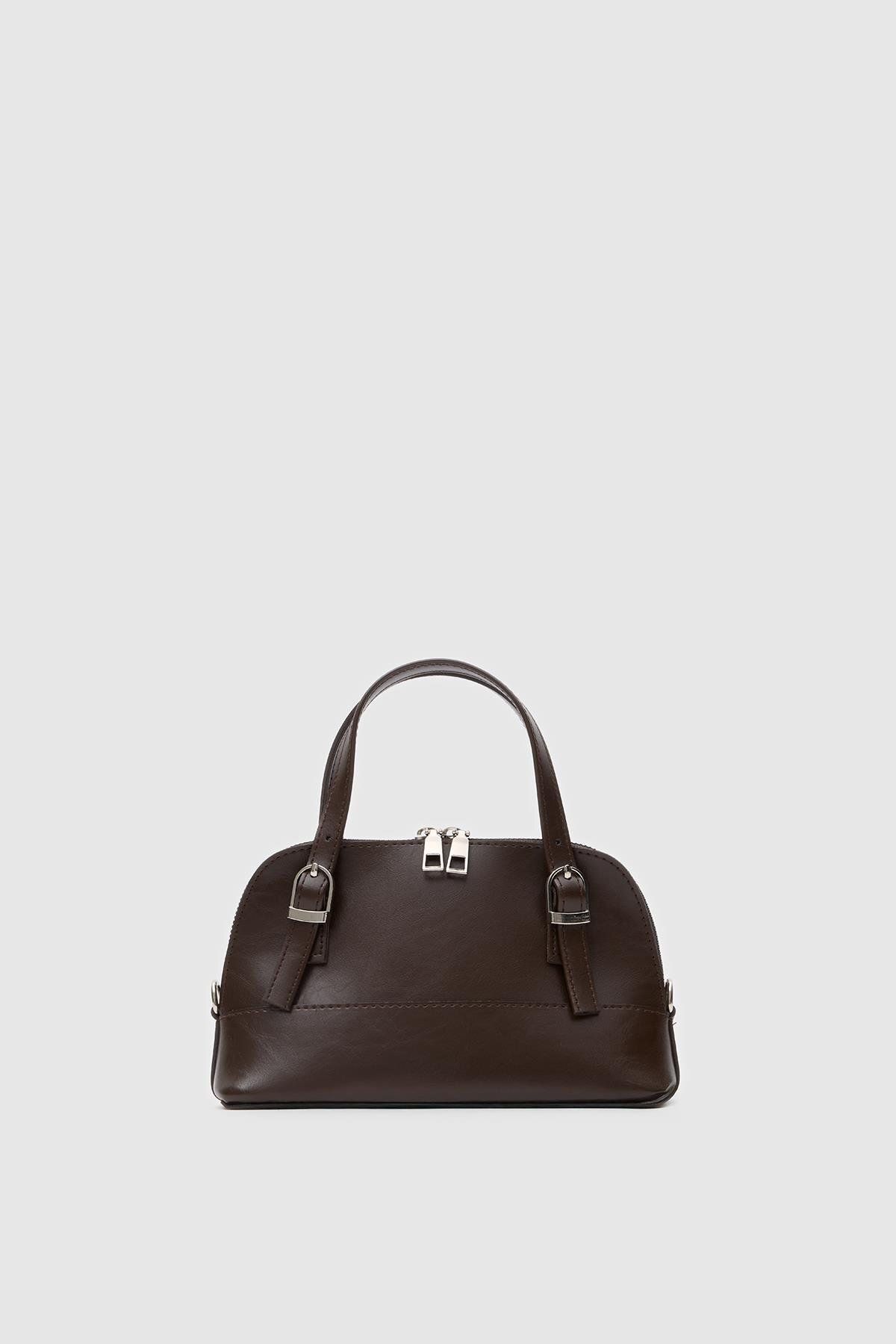 Shule Bags Ribbon Kahve Mini Çapraz Çanta