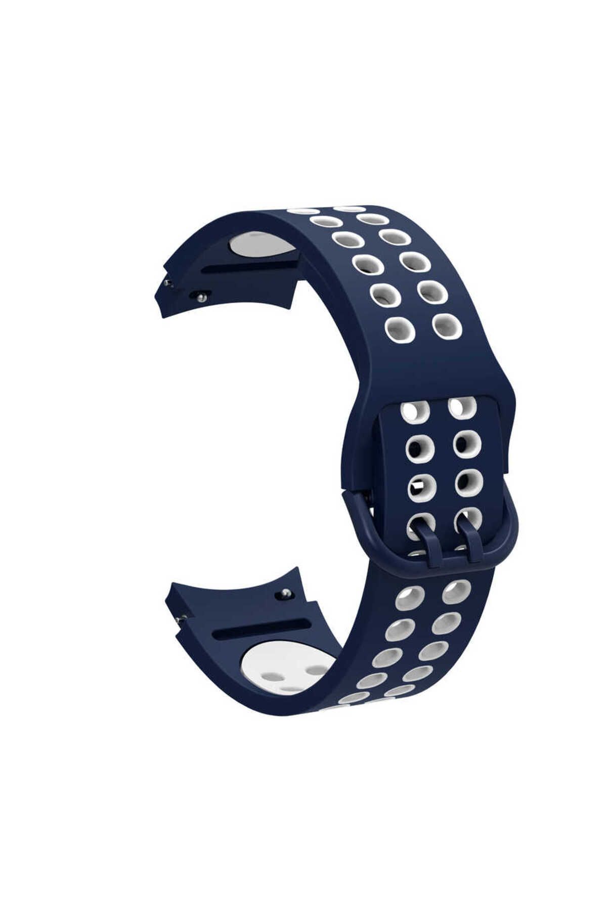 Forzacase Samsung Galaxy Watch 5 40mm ile uyumlu Çift Renk Delikli Silikon Kordon Kayış - FC1049