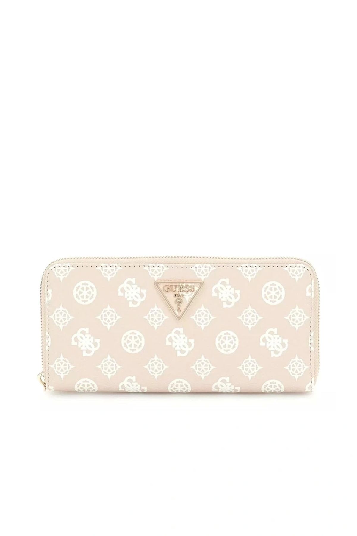 Guess-LAUREL SLG LARGE ZIP AROUND Γυναικείο μπεζ πορτοφόλι SWPG8500146-SDL 1