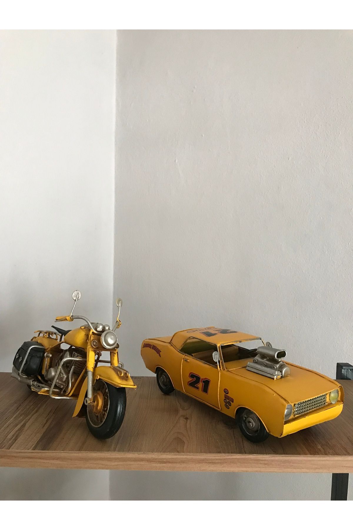 NOSTALJİM DEKORATİF METAL ARABA, DEKORATİF METAL MOTOSİKLET