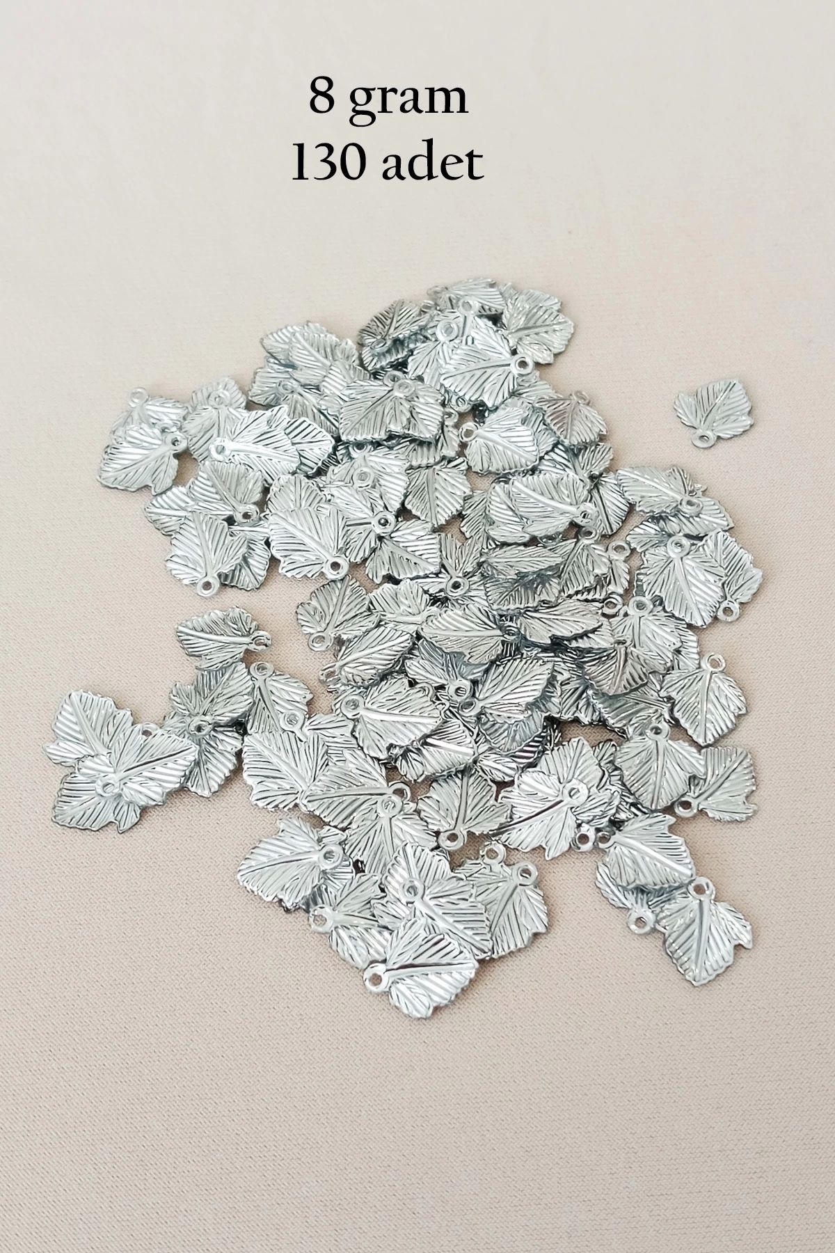 Royaleks Oya Abiye Bileklik Kolye Pleksi Metalik Plastik Pul Gümüş Renk 8 gram 130 adet - BNC507