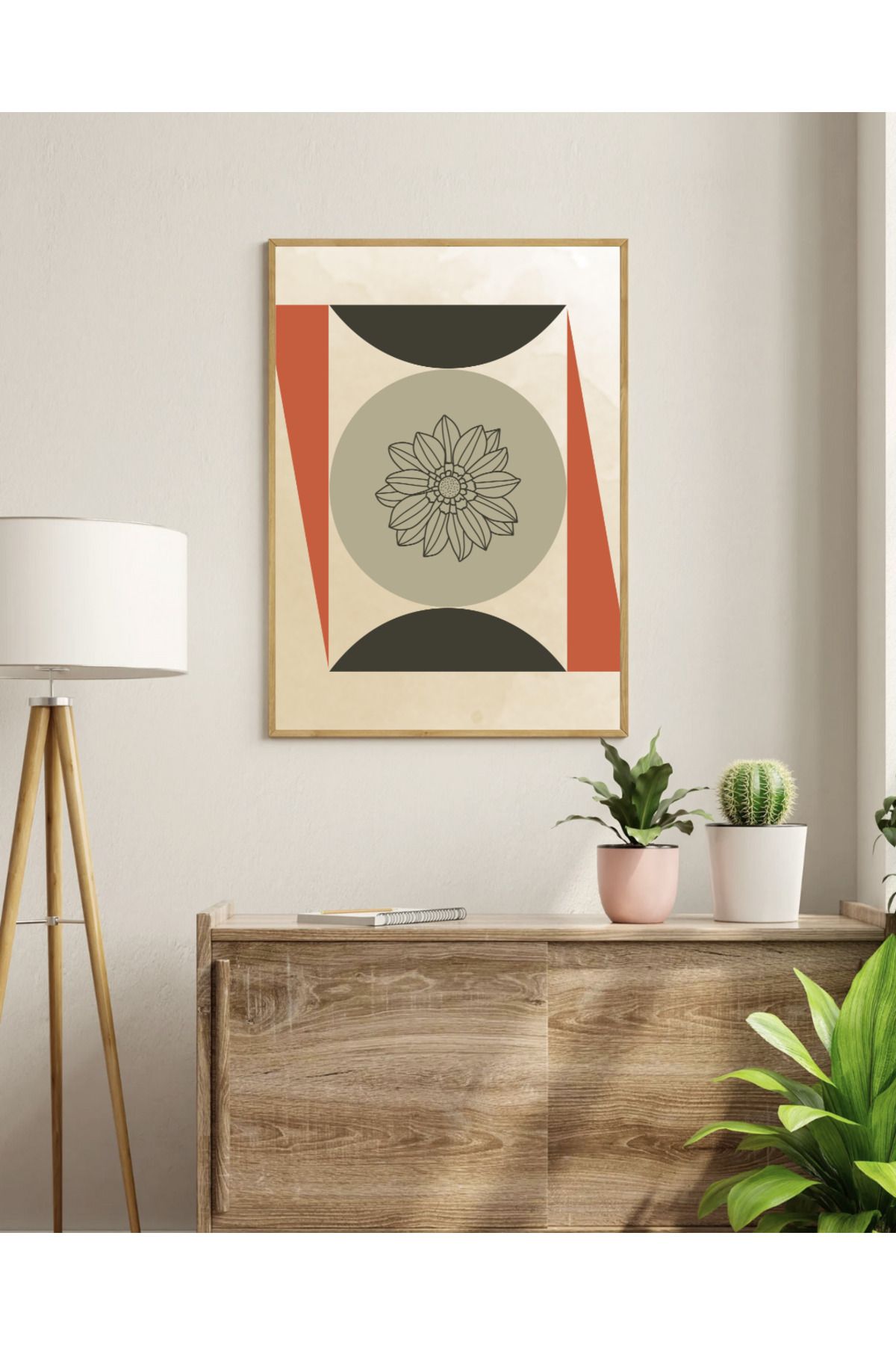 Tuba Decor Tek parça Ahşap Çerçeve Görünümlü MDF Tablo