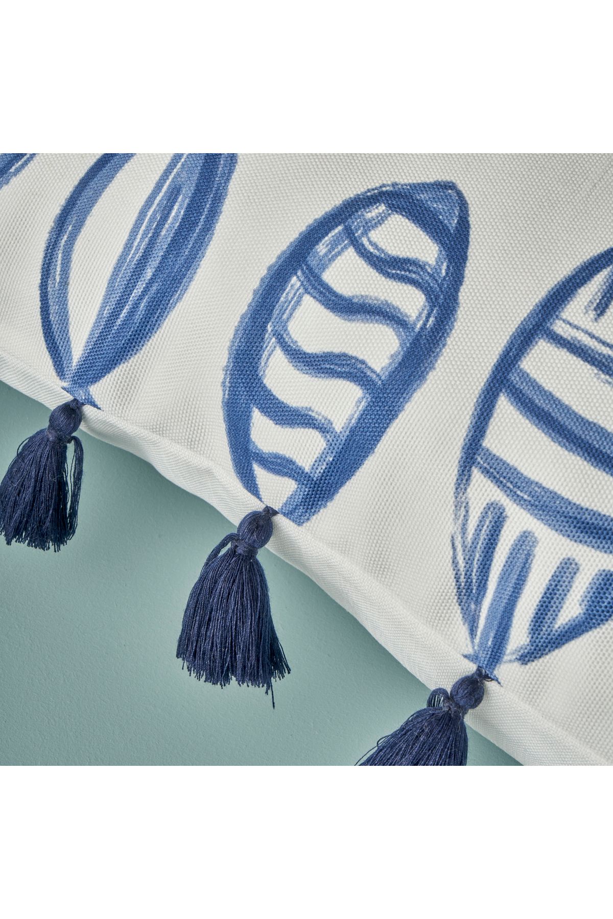 Bella Maison-100% Cotton Marine Tassel Throw Pillow Case White (45X45 cm) 2