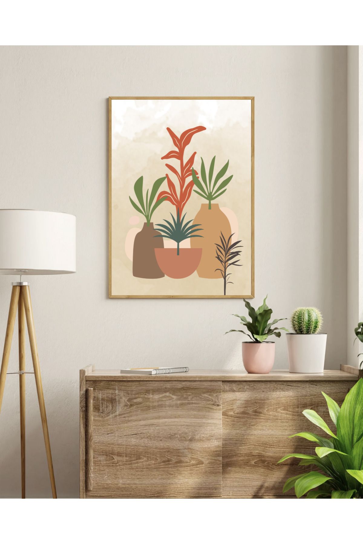 Tuba Decor Tek parça Ahşap Çerçeve Görünümlü MDF Tablo
