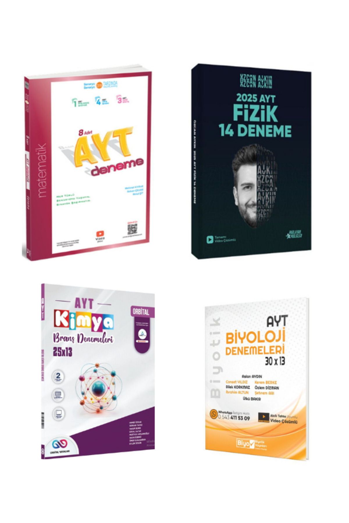 Aydın Yayınları 2025 üçdörtbeş ayt matematik özcan aykın ayt fizik orbital ayt kimya biyotik ayt biyoloji deneme